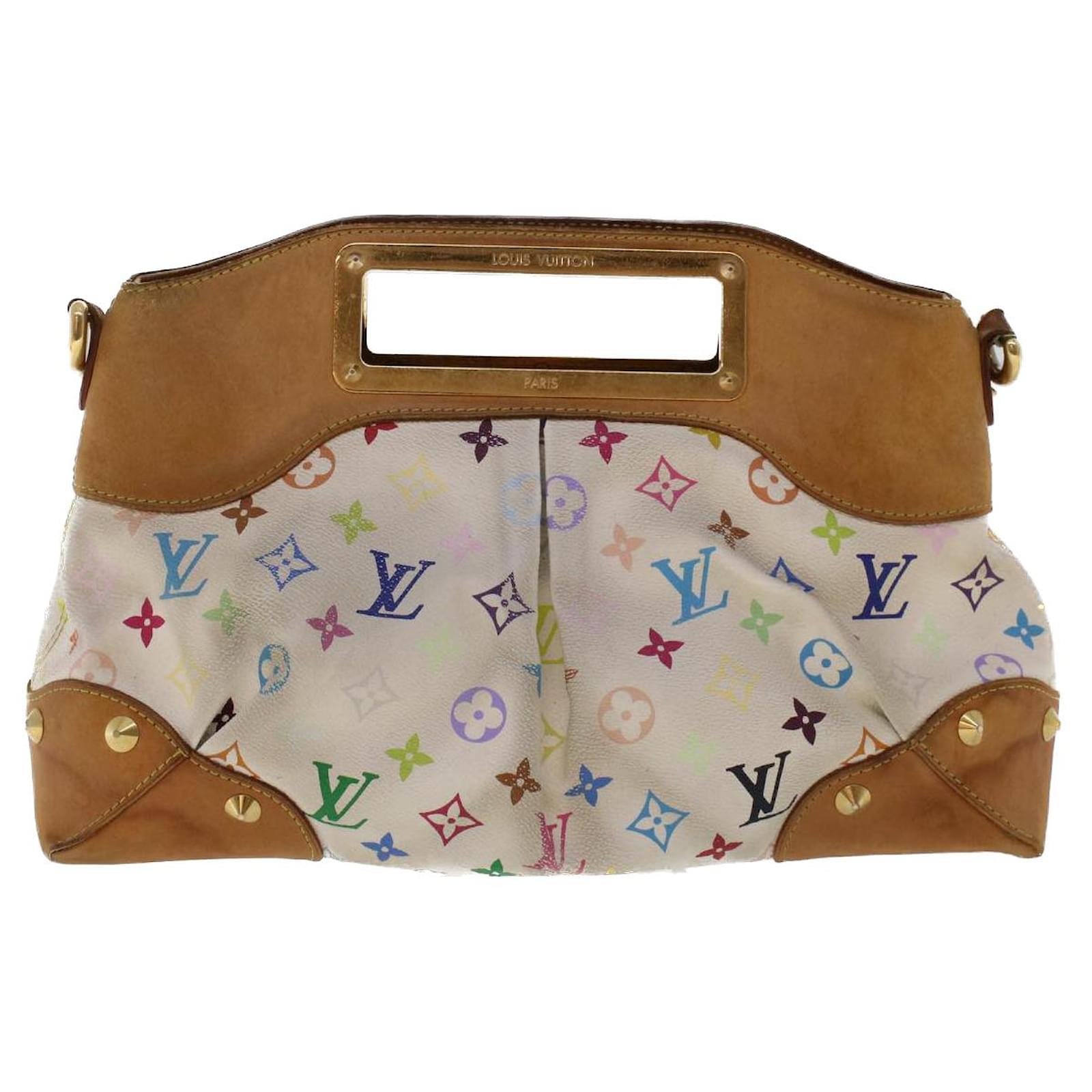 Louis Vuitton Judy White Canvas Shoulder Bag (Pre-Owned)
