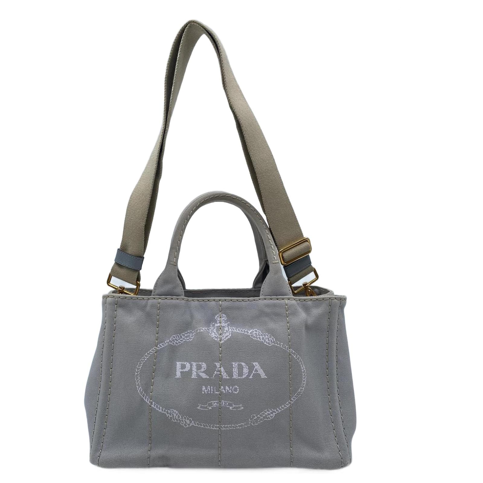 Prada Black Canvas Canapa Logo Tote Bag Tote Bag Prada