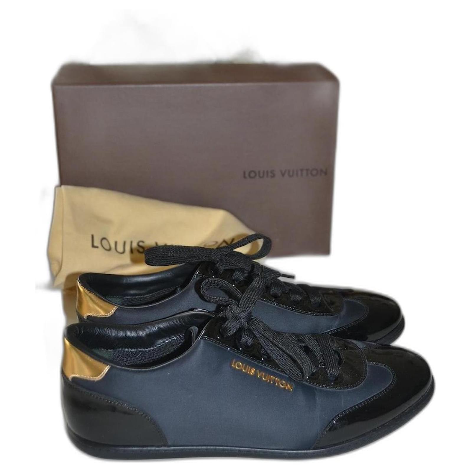 Louis Vuitton SNEAKER Black Cloth Varnish ref.993110 - Joli Closet