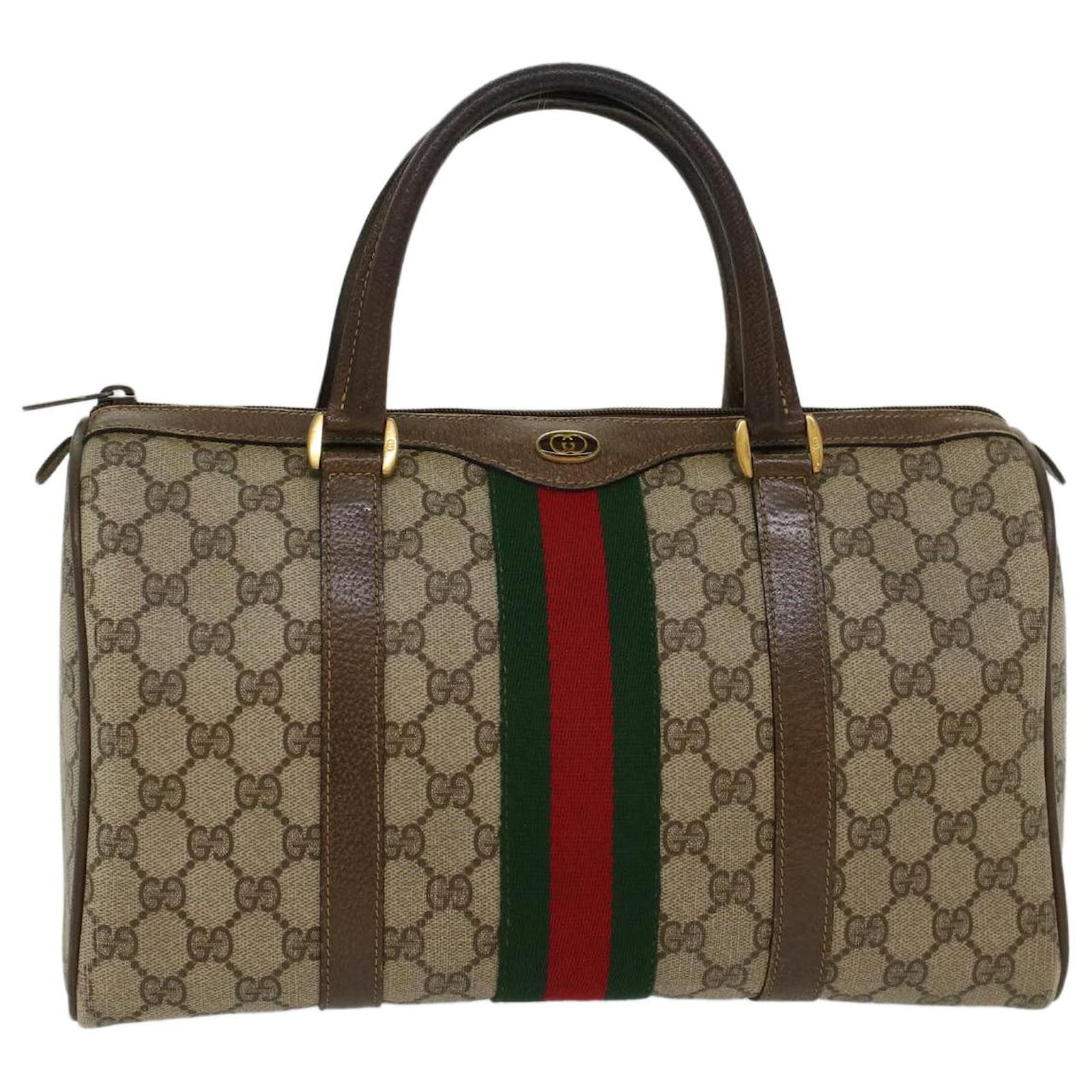 Gucci - GG Canvas Vintage Web Boston Bag