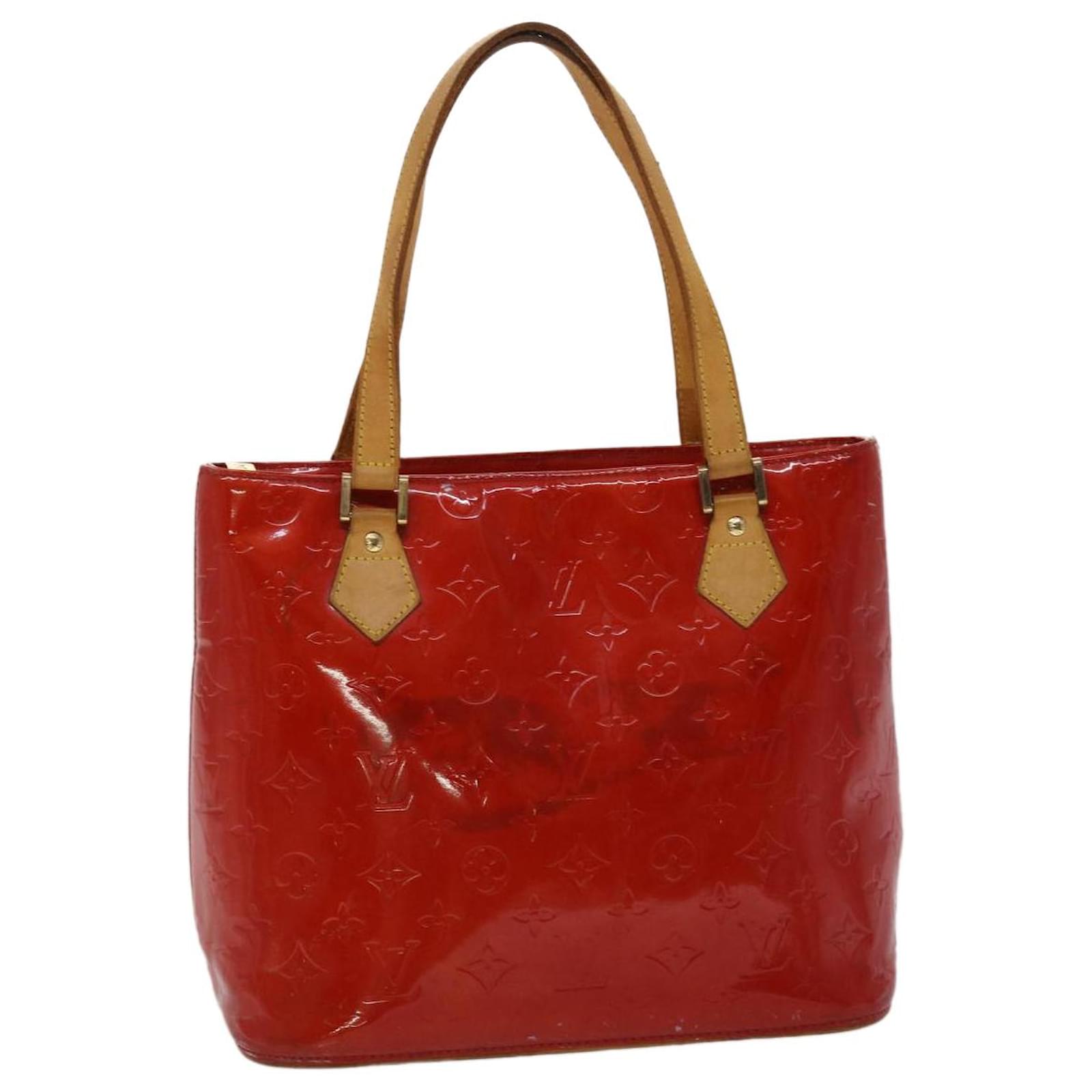 LOUIS VUITTON Monogram Vernis Houston Hand Bag Red M91092 LV Auth 47769  Patent leather ref.993481 - Joli Closet