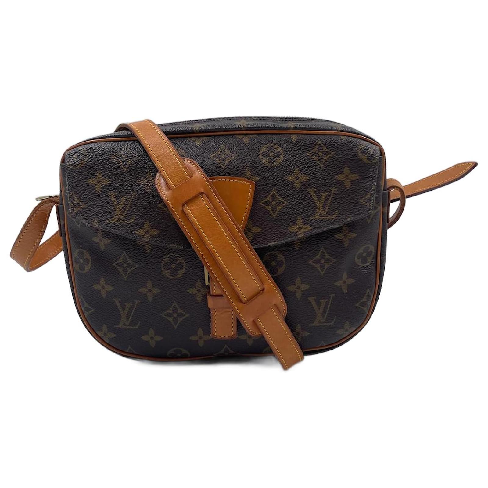 Coated Canvas Louis Vuitton Jeune Fille MM Brown Leather ref