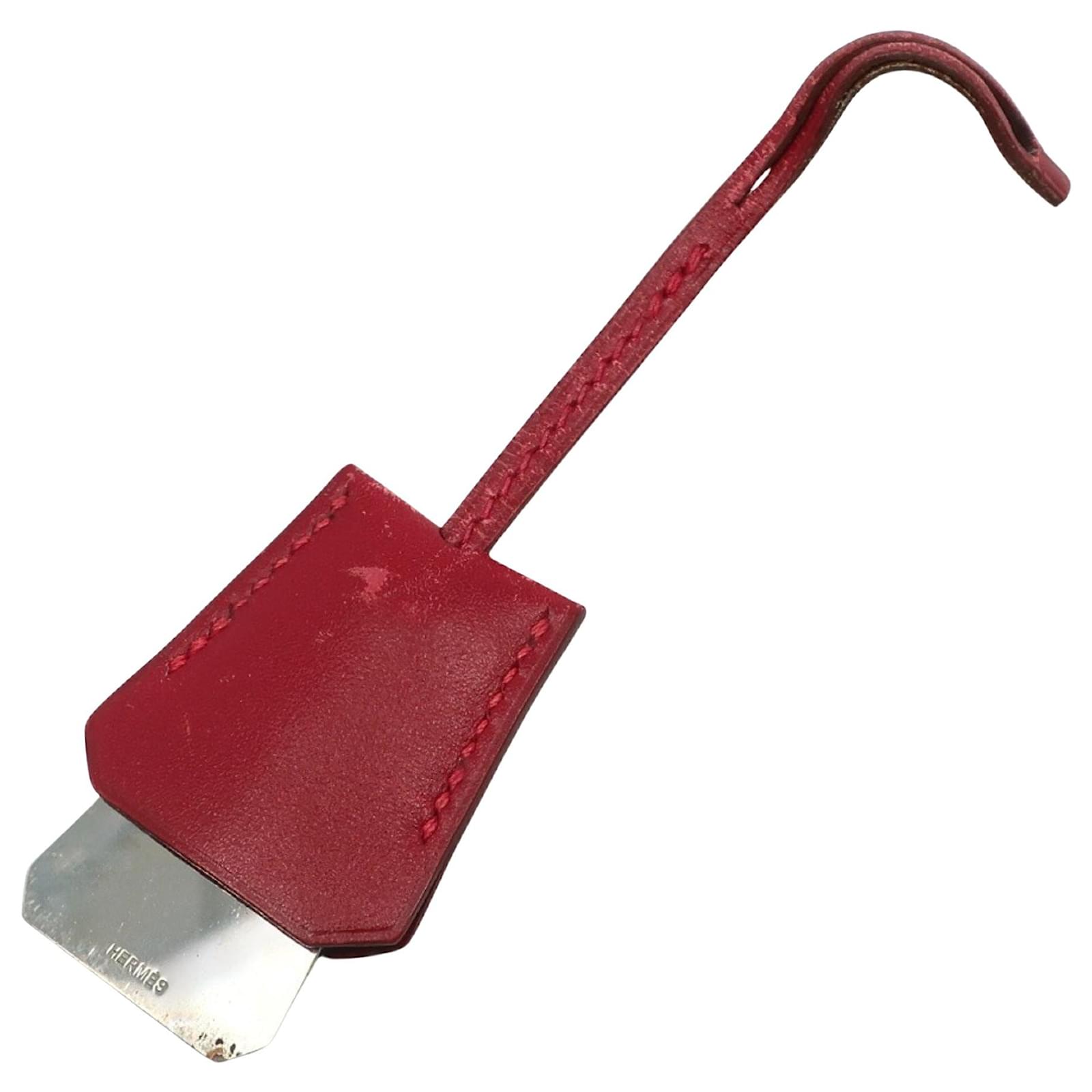 Hermès Clochette Porte-clé Rouge - Cuir L'Esprit Du Faubourg - Breloque Sac - Neuf