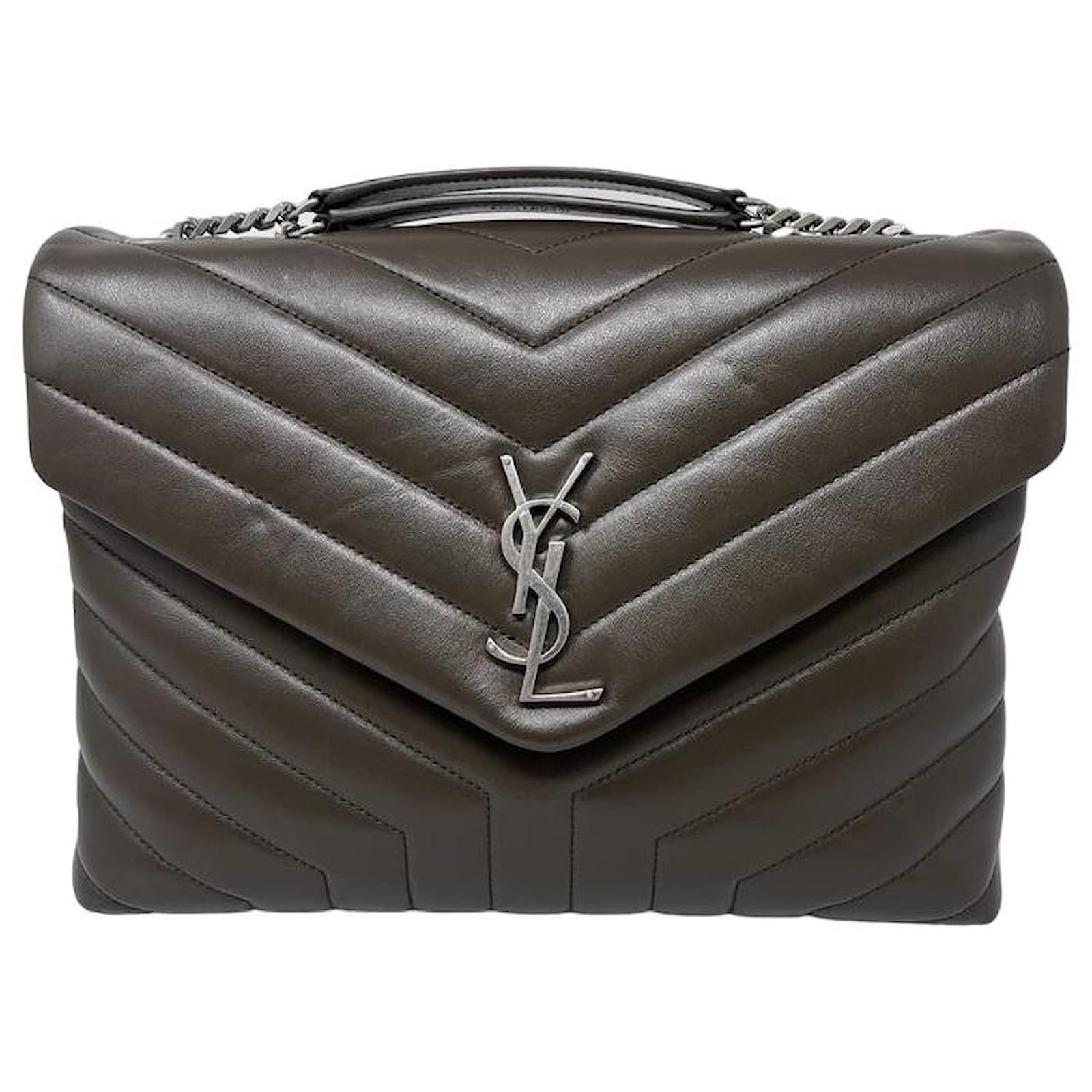 SAINT LAURENT Yves Saint Laurent Vintage Black Leather YSL Logo Clutch Bag  | Black Women's Handbag | YOOX