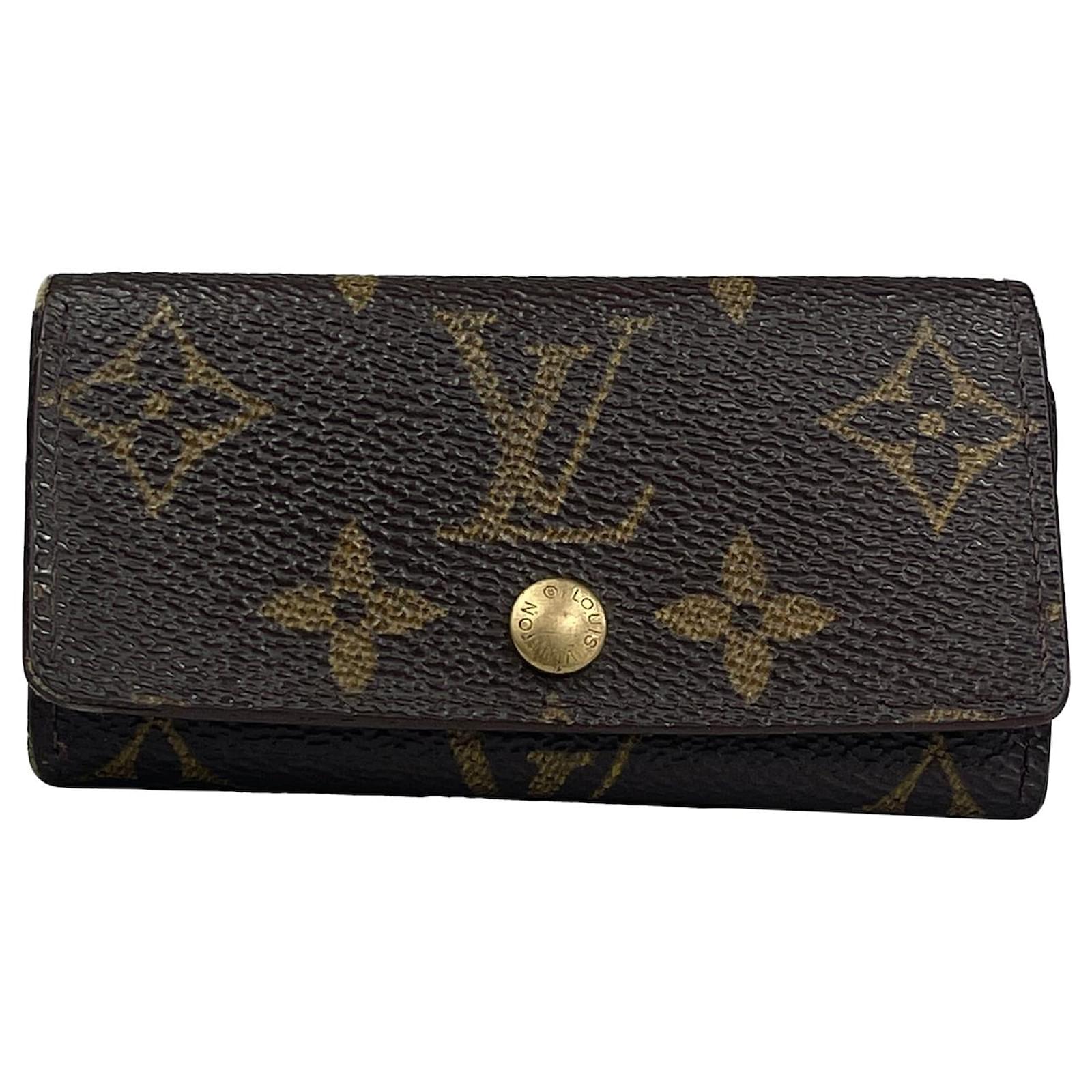louis vuitton four key pouch in gold monogram vernis leather