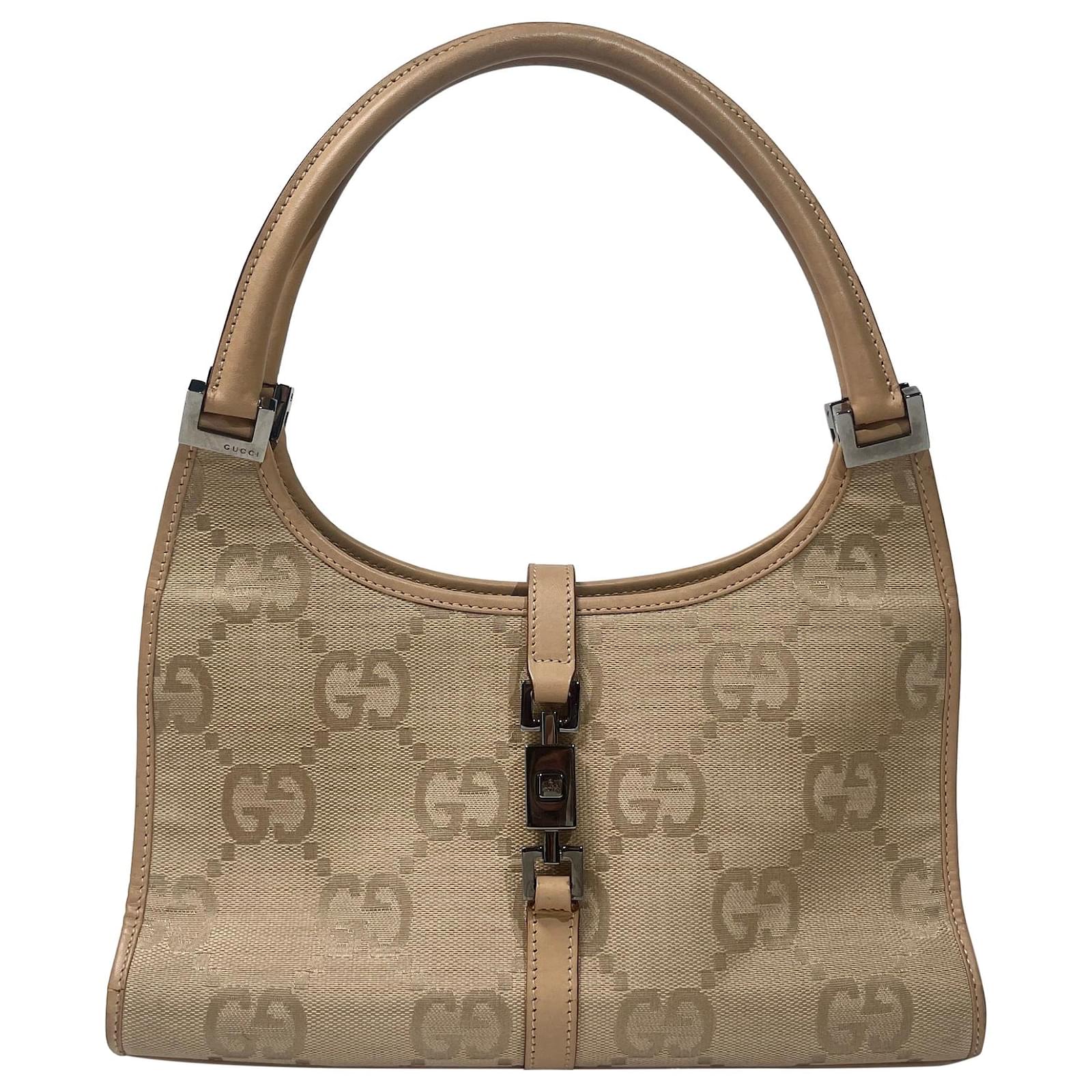 Gucci Jackie 1961 GG Small Shoulder Bag Beige and Blue New from Japan
