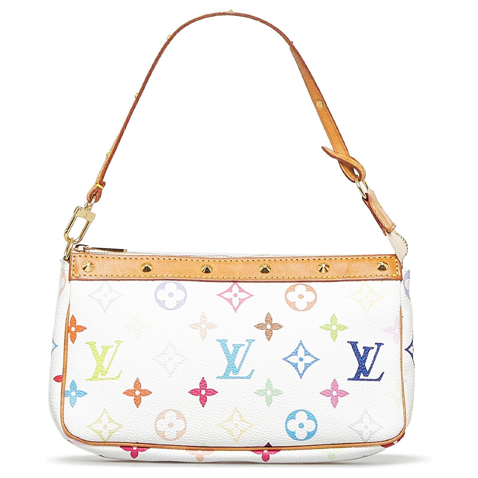 Louis Vuitton White Multicolor Pochette Accessoire Bag - The