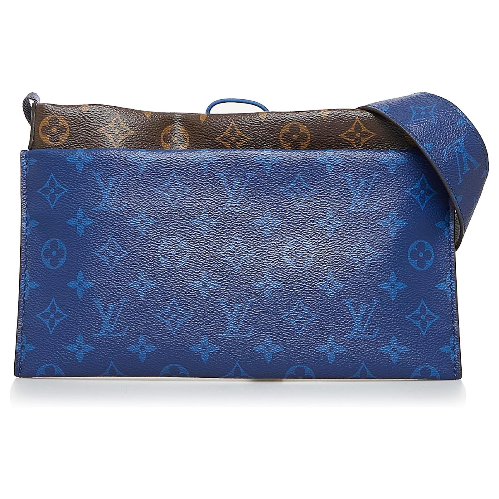 Louis Vuitton Blue Monogram Pacific Outdoor Pouch Brown Cloth ref.994126 -  Joli Closet