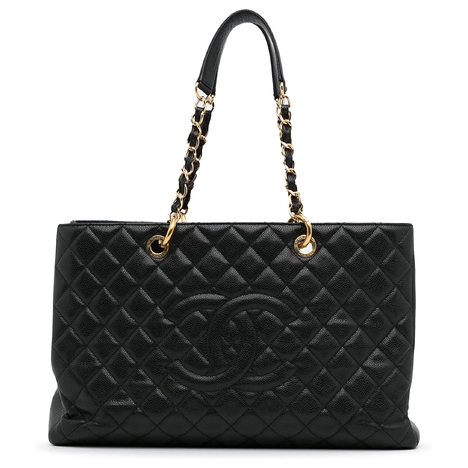 Chanel Black Caviar Grand Shopping Tote Leather Pony-style