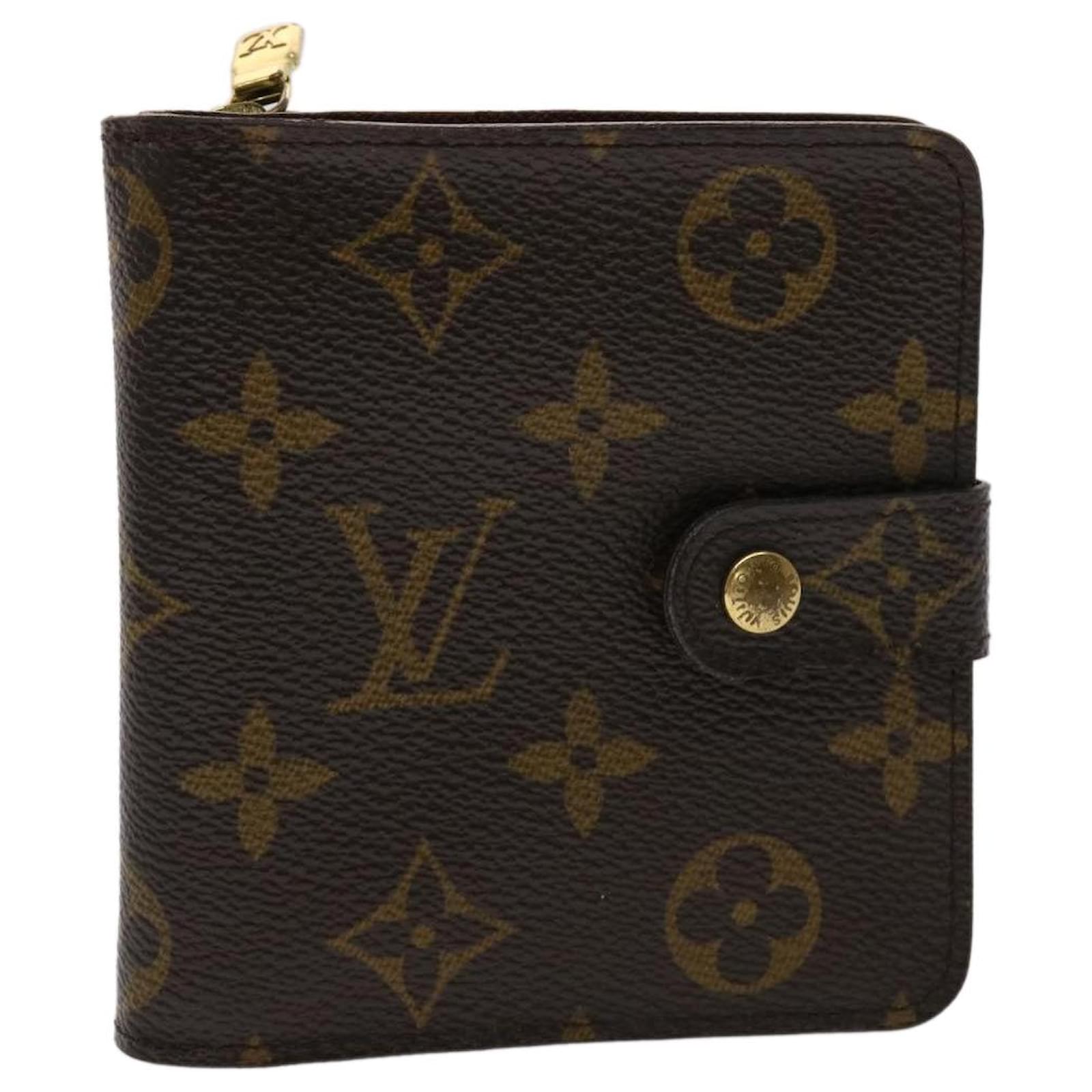 Louis Vuitton Brown LV Monogram Leather Compact Wallet