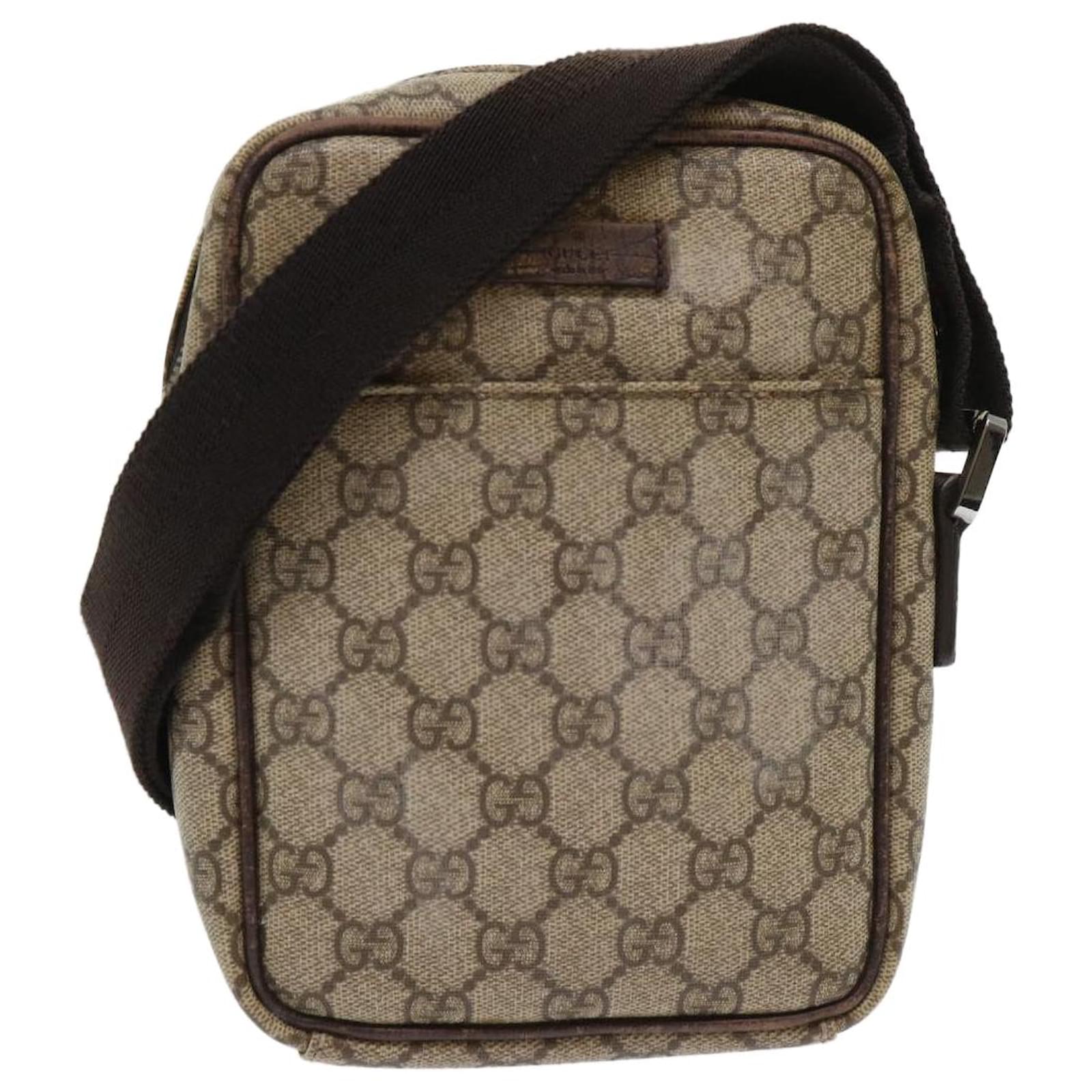 GUCCI Handbag mini Boston bag PVC leather GG plus beige Italy