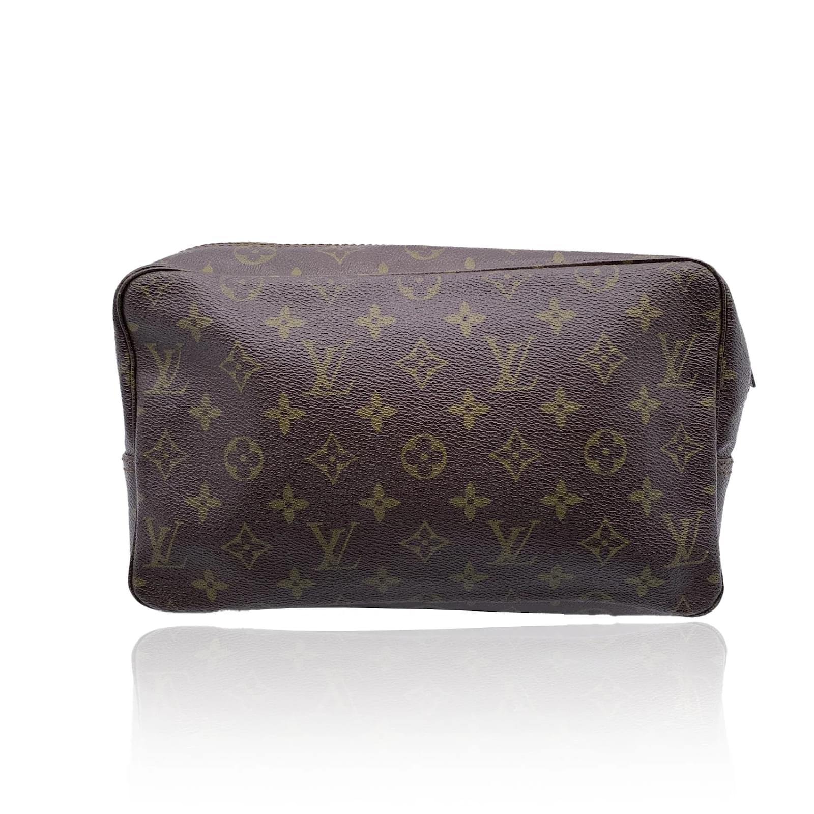 Louis Vuitton Clutch Bag Vintage Trousse de Toilette Brown Cloth ref.995325  - Joli Closet