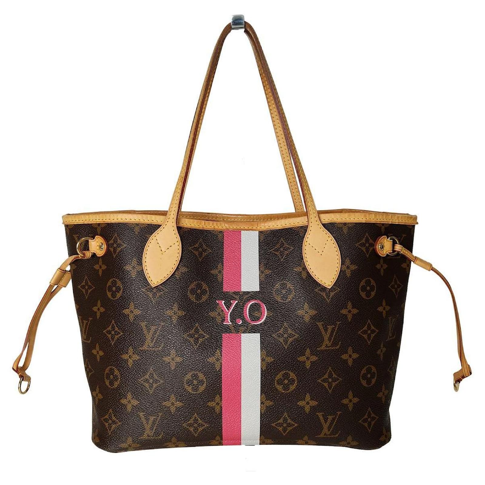 Like New Authentic Louis Vuitton Neverfull MM Fuchsia Monogram Tote Bag