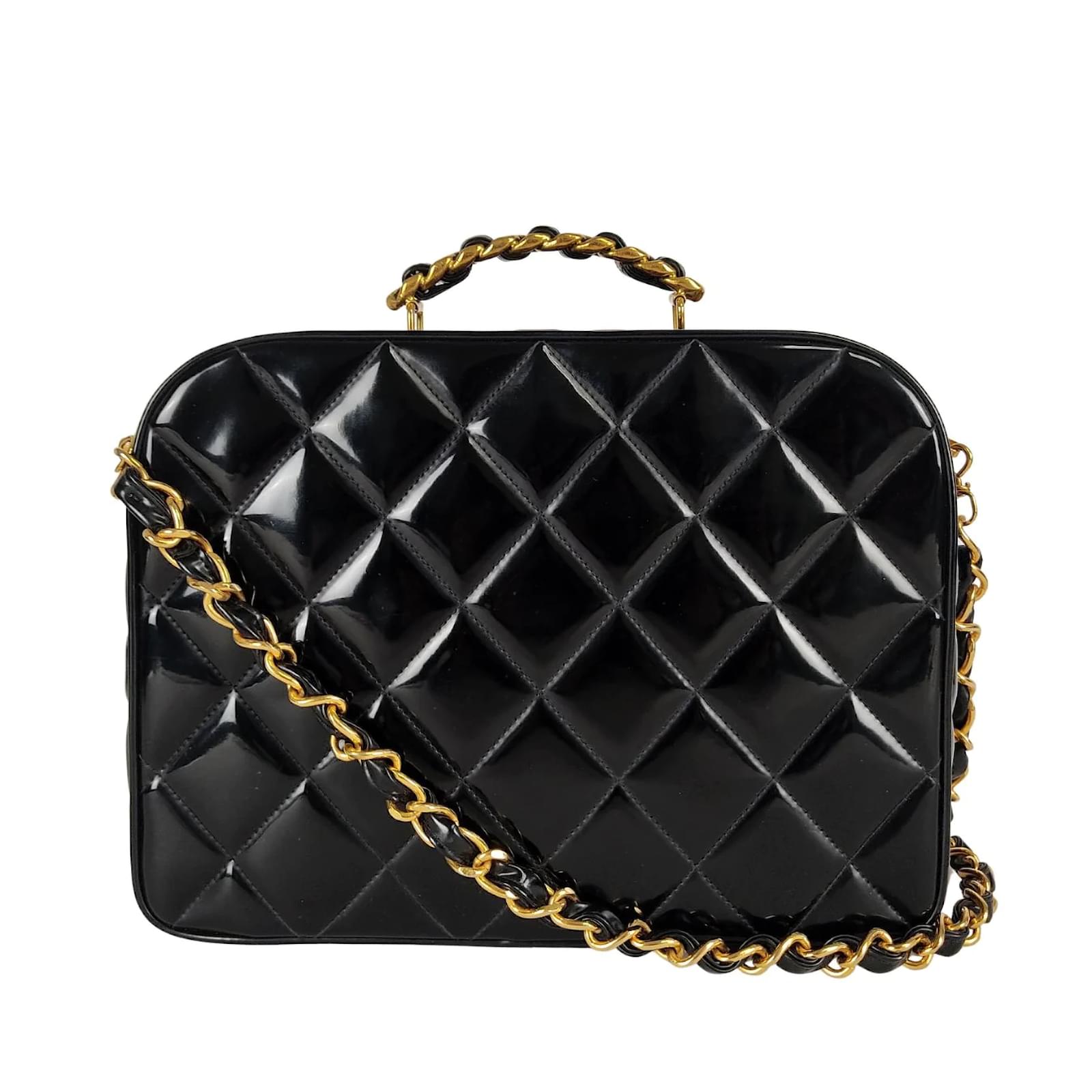 Black Chanel CC Matelasse Patent Leather Vanity Bag, RvceShops Revival