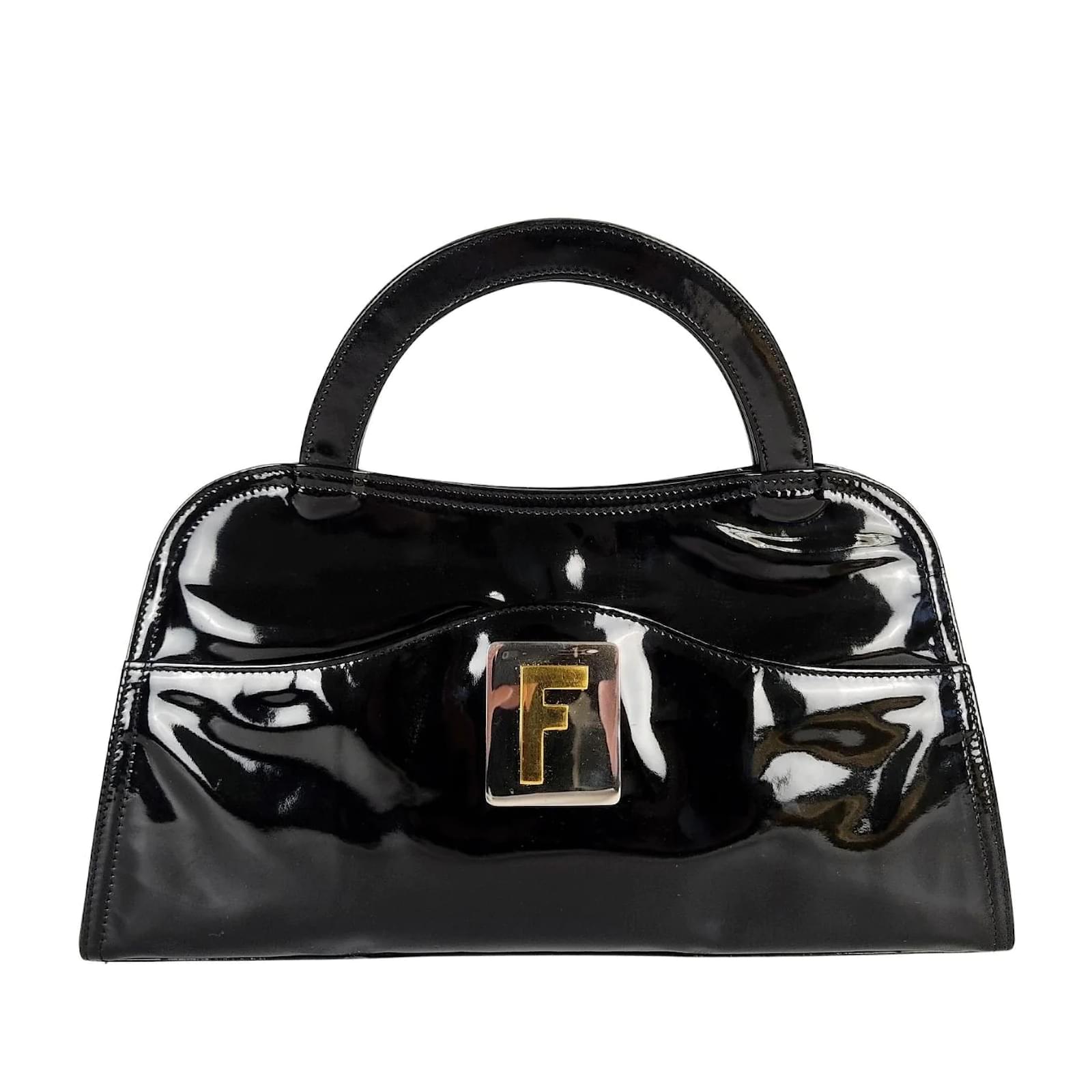 Vintage Fendi Baguette Black with silver Hardware