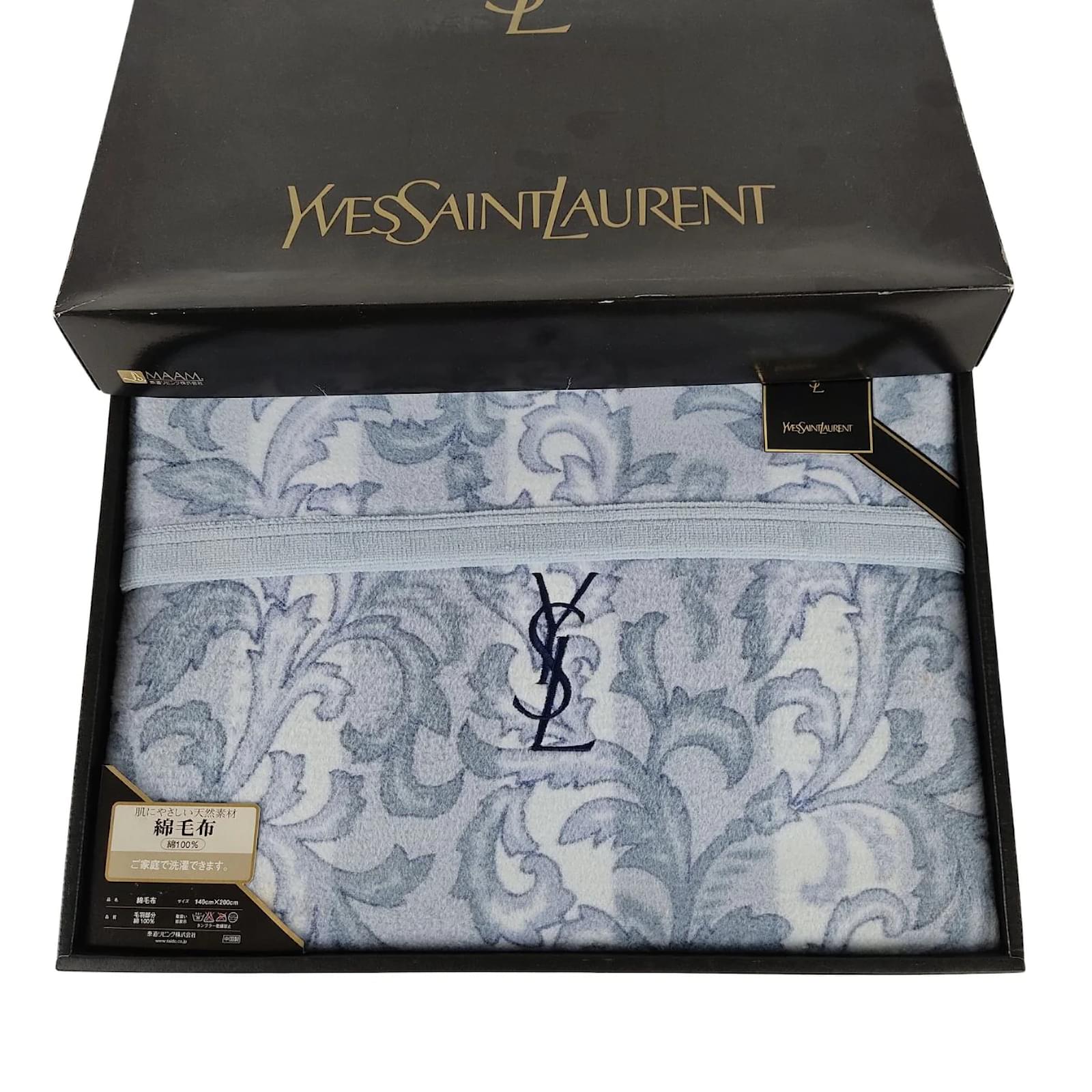 YVES SAINT LAURENT 毛布 140x200cm Saint Laurent Yves Saint Laurent plaid blanket 140x200 cm in