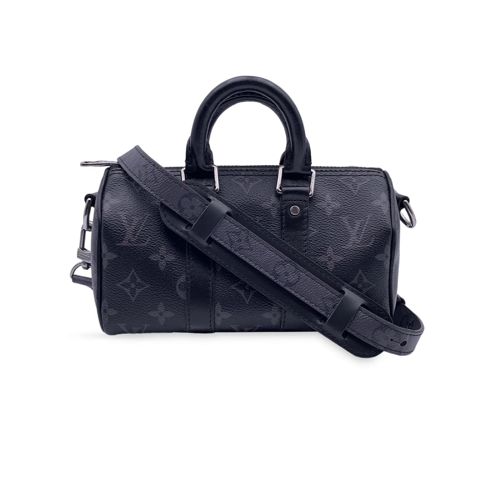 Louis Vuitton Keepall Bandouliere 25 M46271 Monogram Eclipse Reverse Bag  Black
