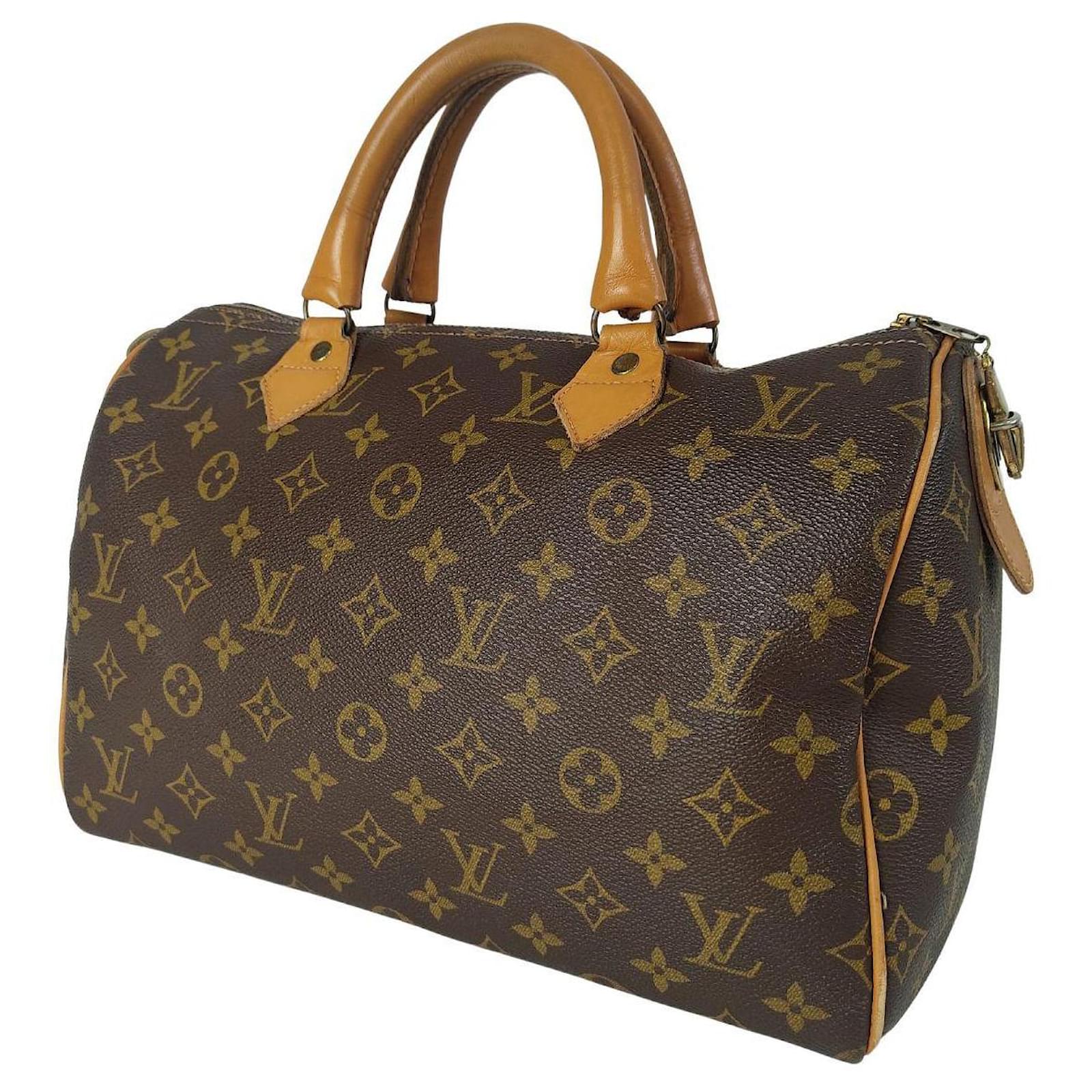 Louis Vuitton Speedy 30 Bag Canvas Beige