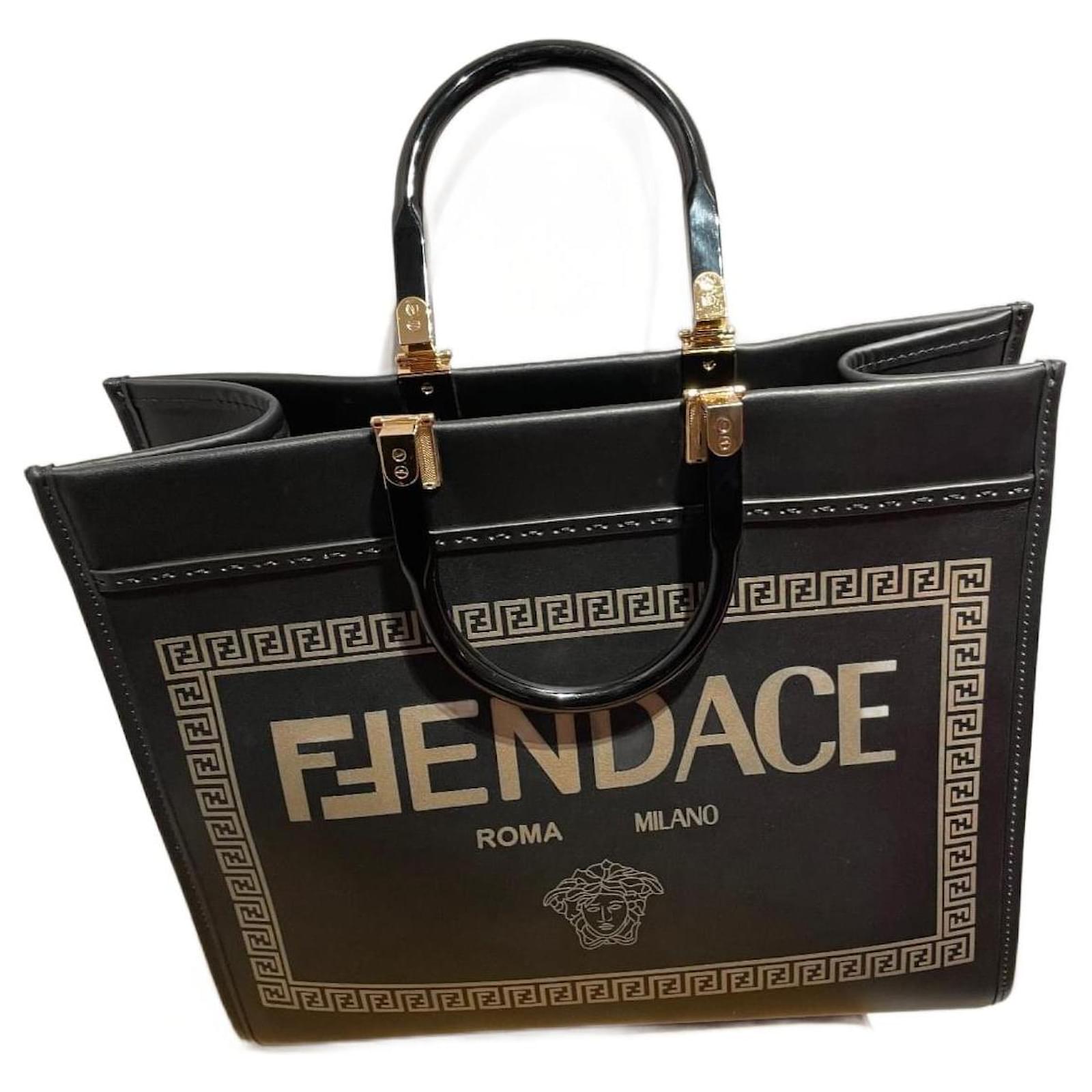 New Fendi X Versace Fendace Collaboration Sunshine Black Gold