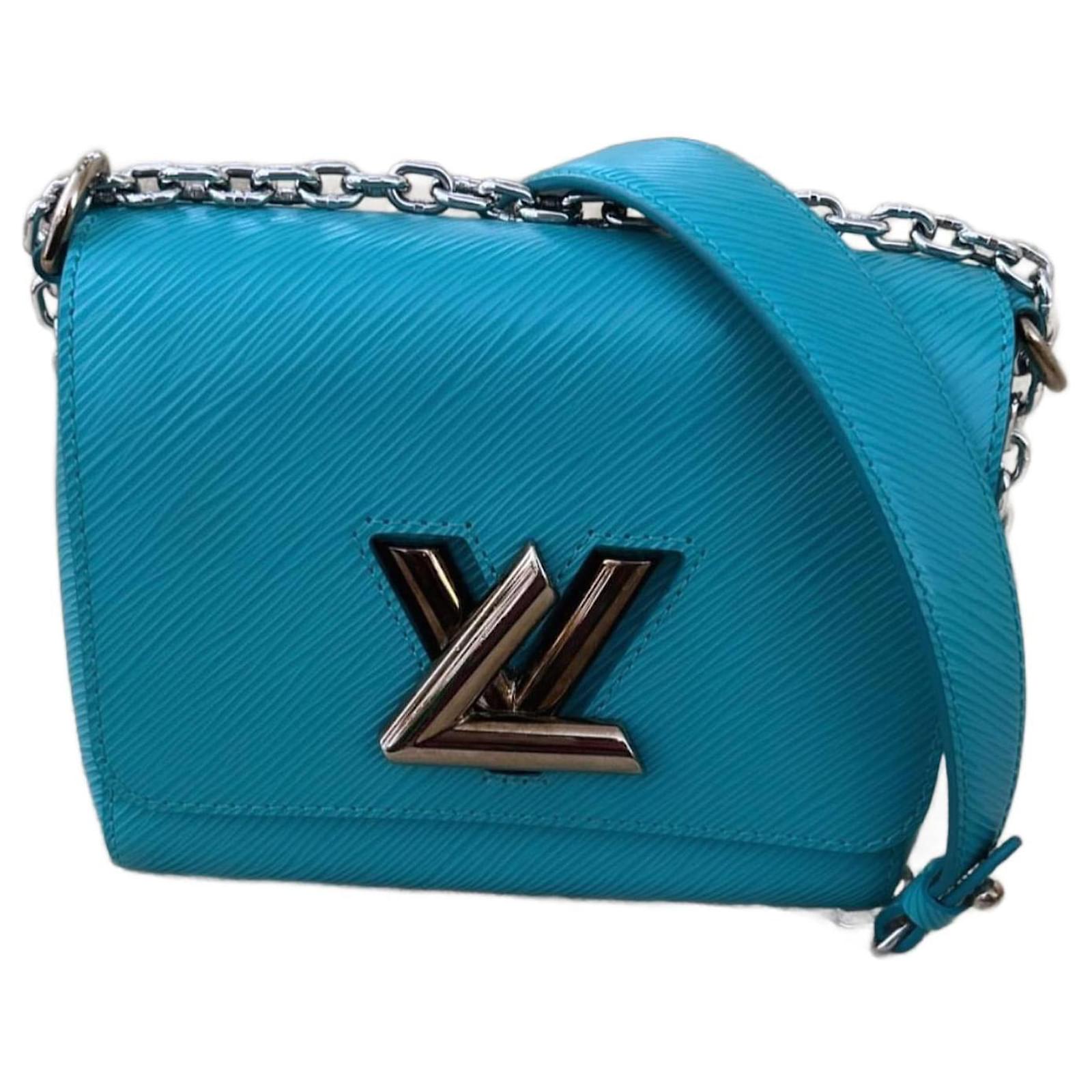 Louis Vuitton Handbags Blue Light blue Leather ref.996794 - Joli