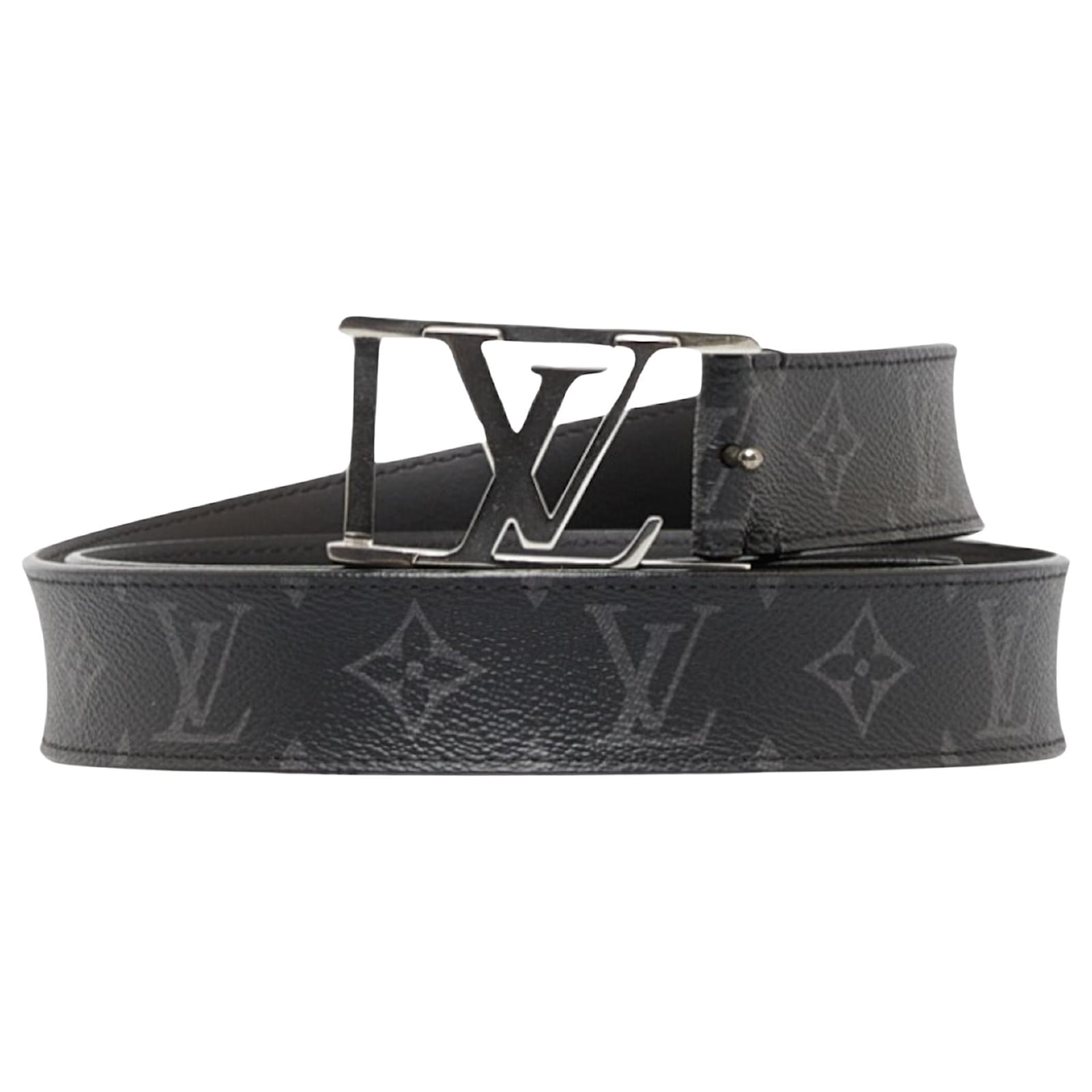 Louis Vuitton Ceinture LV Initiale Schwarz Leinwand ref.996852 Joli Closet