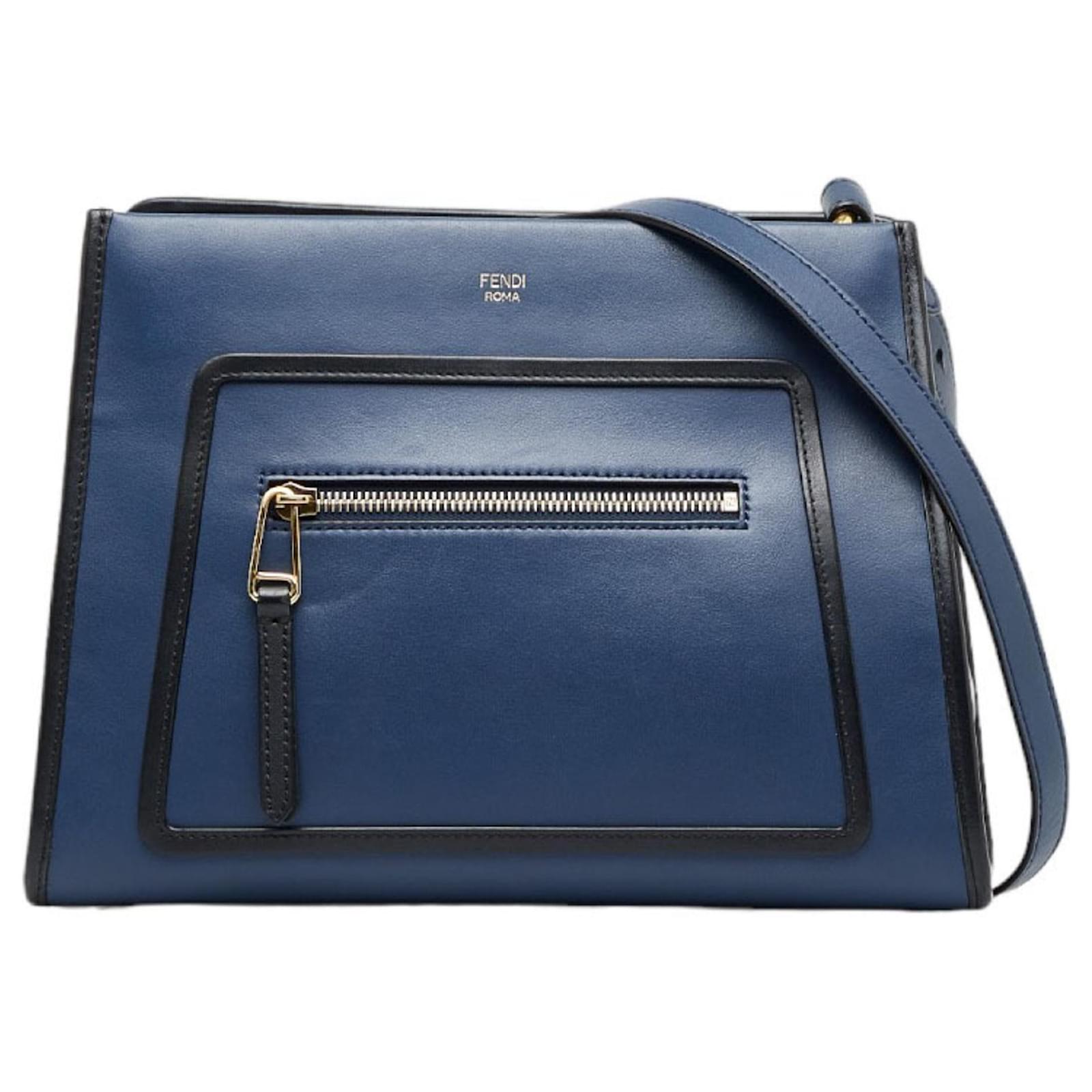 Zucca Fendi Navy blue Leather ref.997259 - Joli Closet