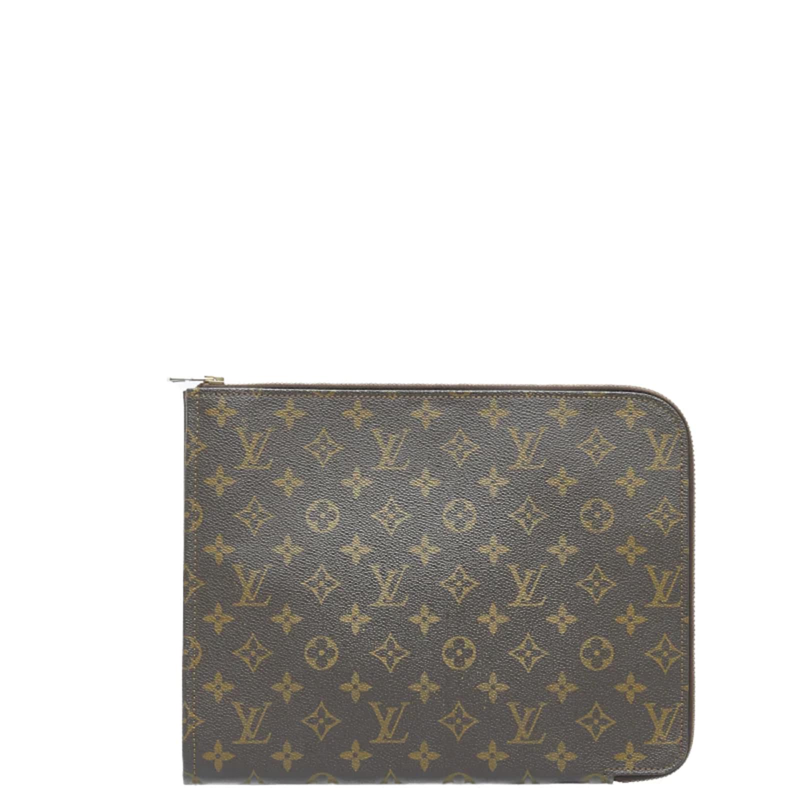 Louis Vuitton Monogram Poche Documents M53457 Brown Cloth ref