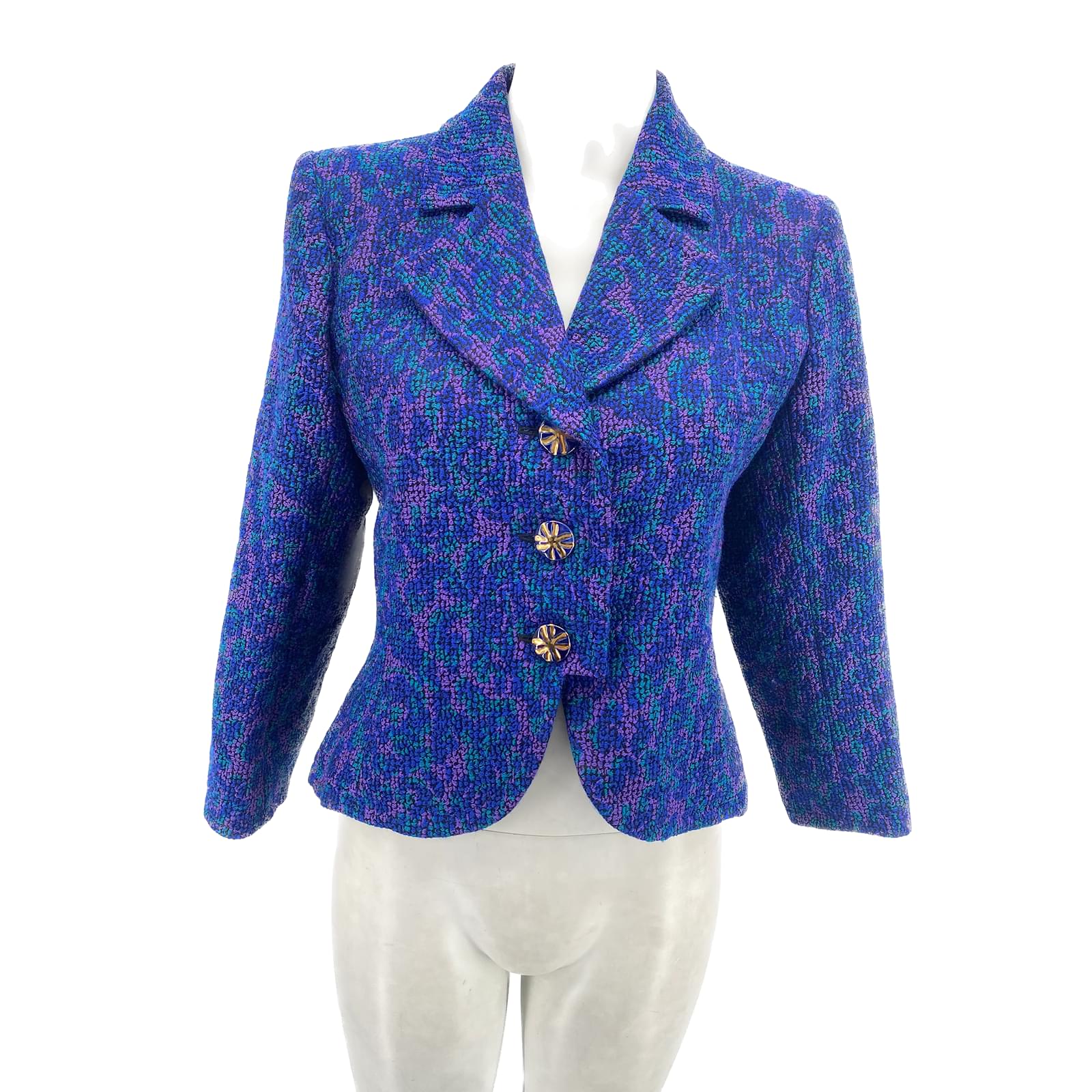 Yves Saint Ysl Jacket Blue Vintage Yves Saint Laurent YSL 90s Blue