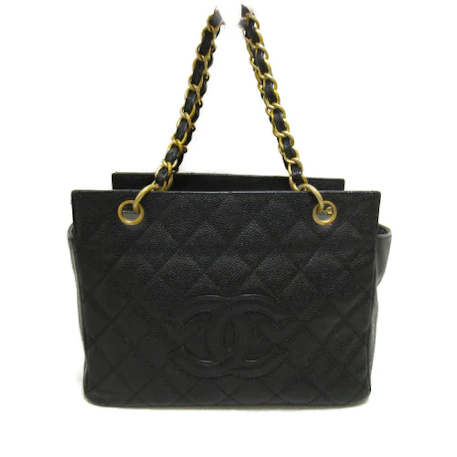 Chanel CC Caviar Chain Tote Bag Black Leather ref.997473 - Joli Closet