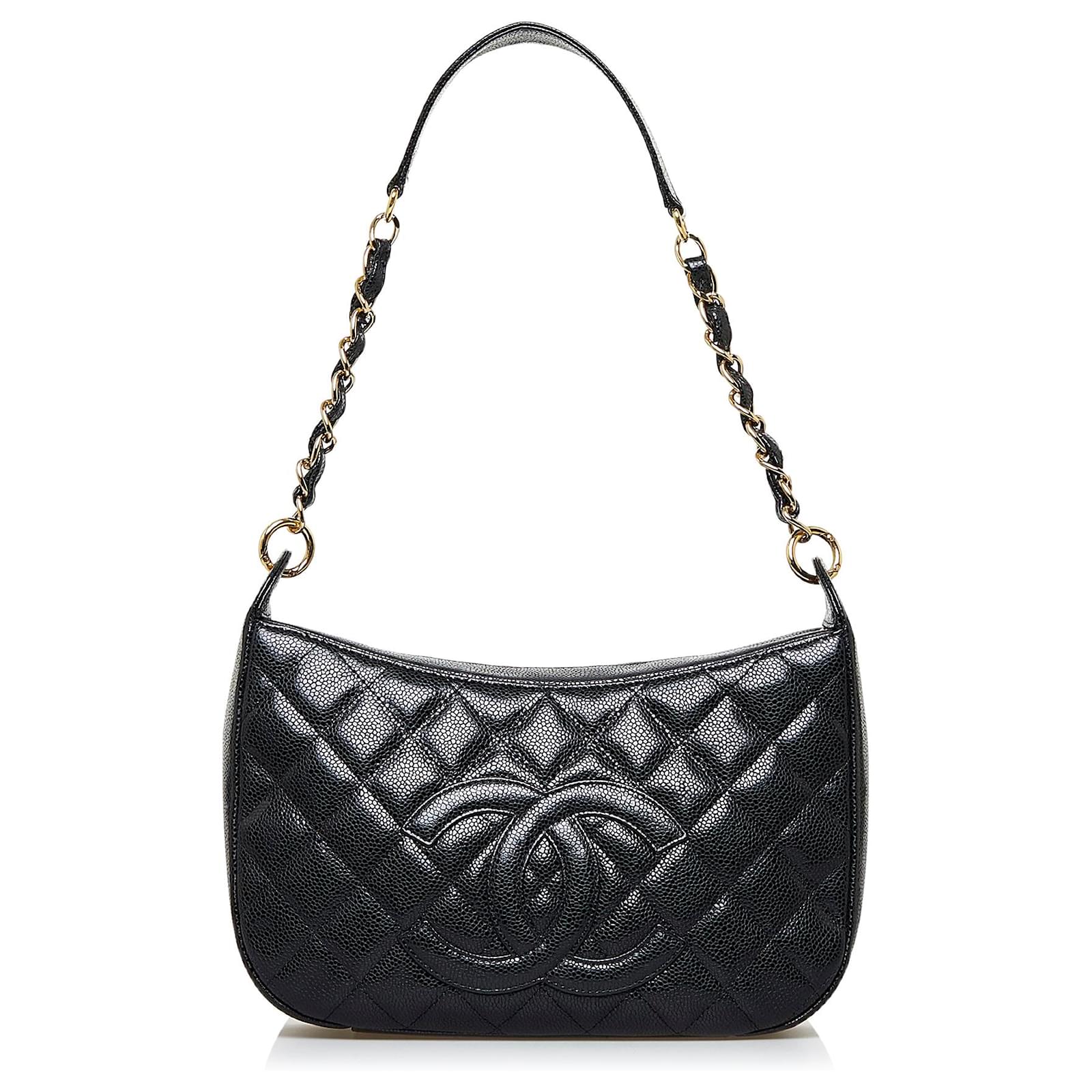 Chanel Black CC Caviar Shoulder Bag Leather ref.997616 - Joli Closet