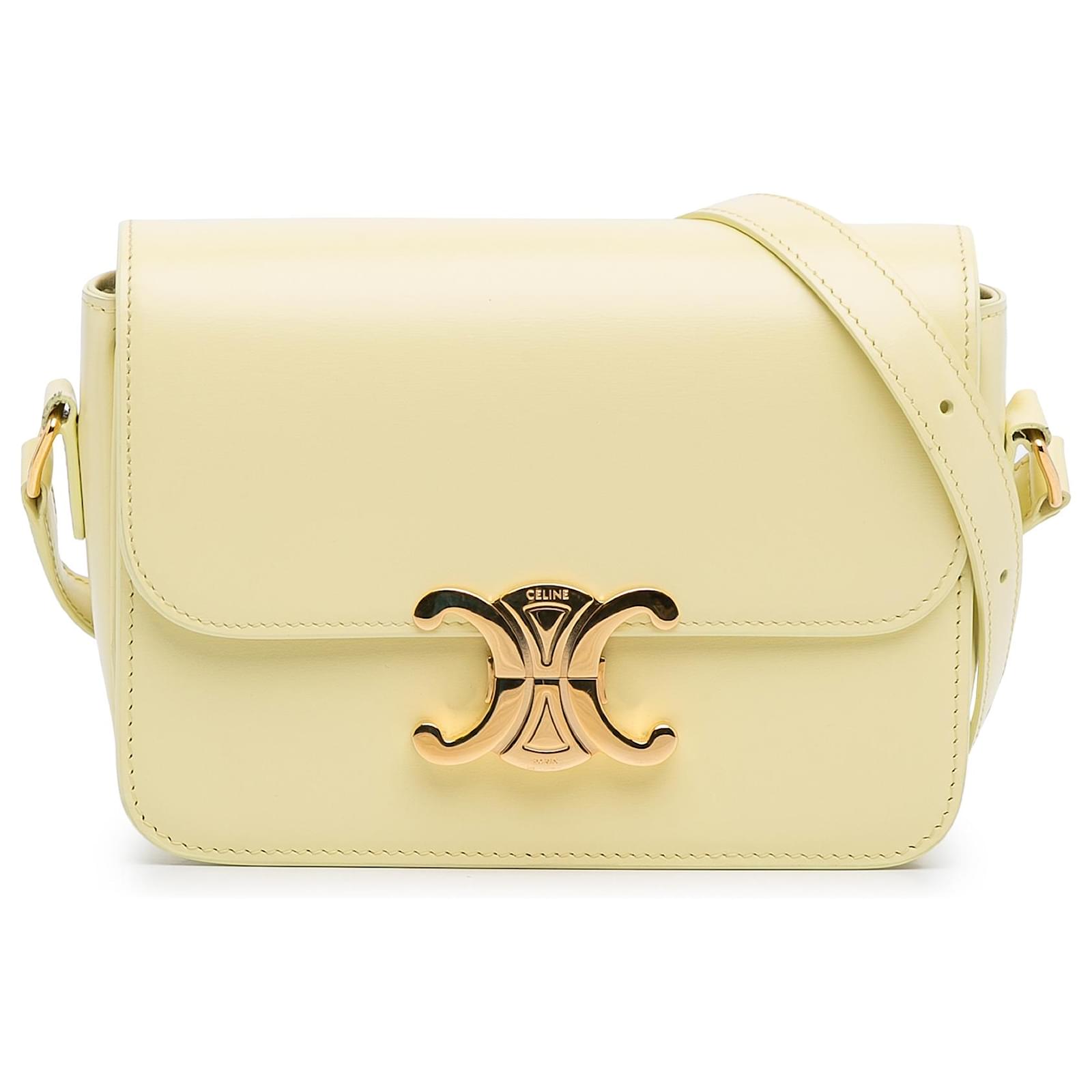 Céline Celine Yellow Teen Triomphe Crossbody Leather Ponystyle