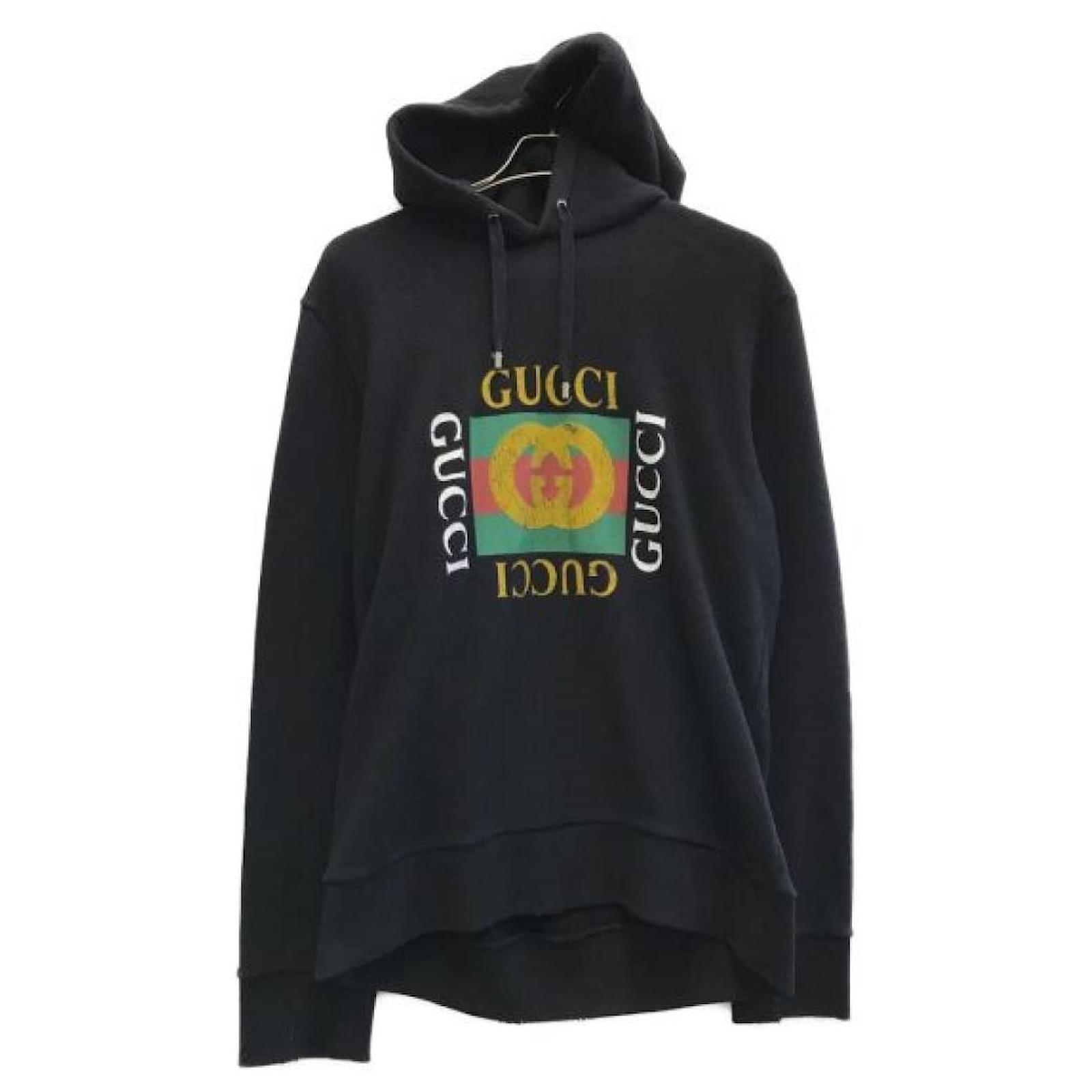 Vintage processed old logo sweatshirt hoodie Black ref.997692 - Joli Closet