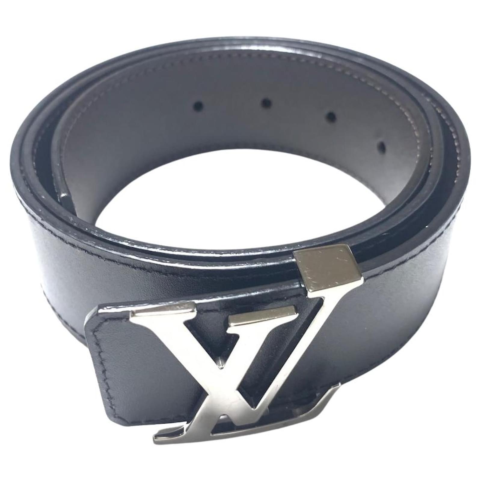 Louis Vuitton Blue Taurillon Leather LV Initiales Belt 90 CM Louis