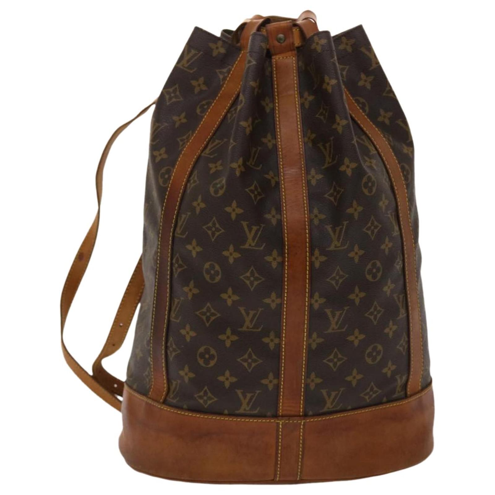 Louis Vuitton Randonnee Backpack Chevron Canvas GM Brown