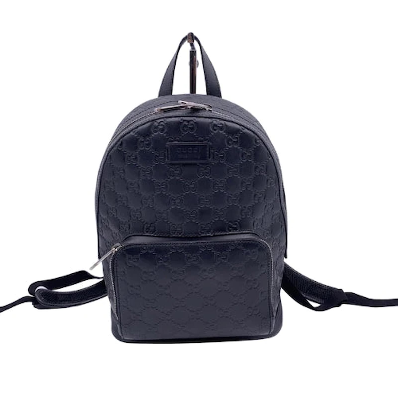 Gucci Backpack Guccissima Black Leather ref.998405 - Joli Closet