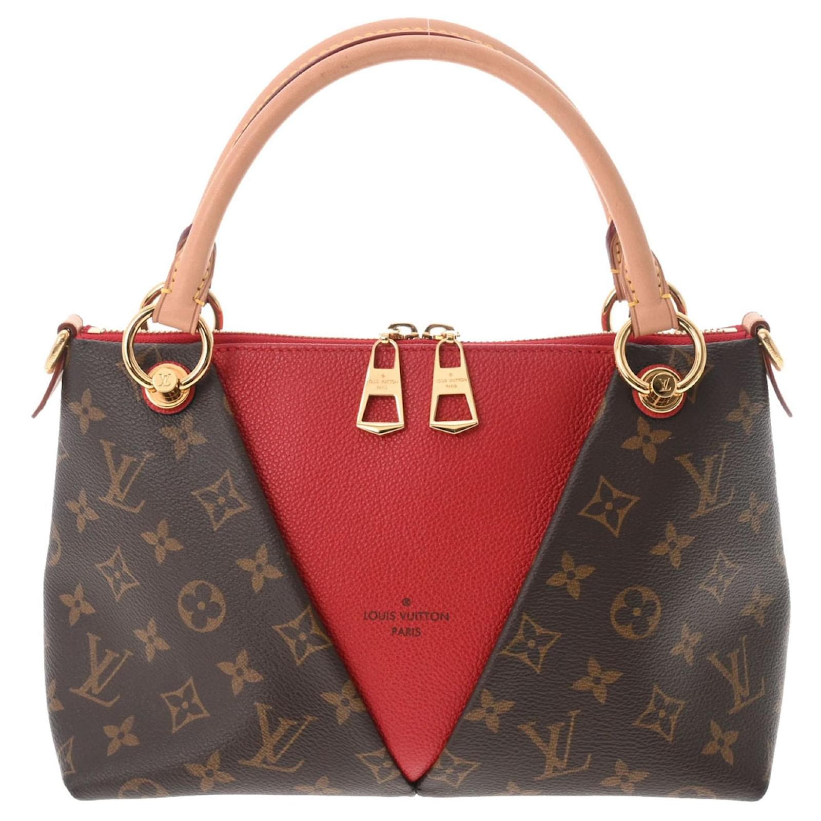 Louis Vuitton トートバッグ ベージュ/レッド LOUIS VUITTON ルイ ヴィトン アンティグア カバMM トートバッグ