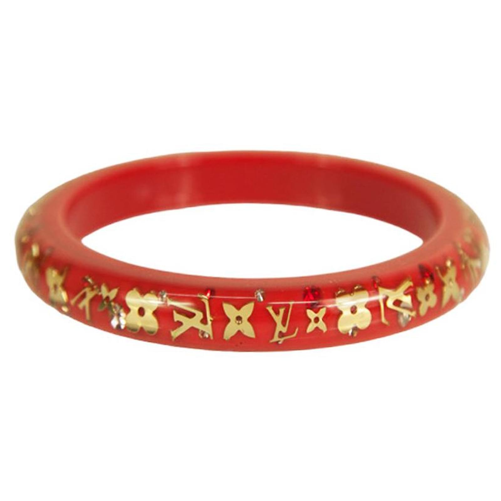 Louis Vuitton Narrow Inclusion Bangle (Orange/Gold)