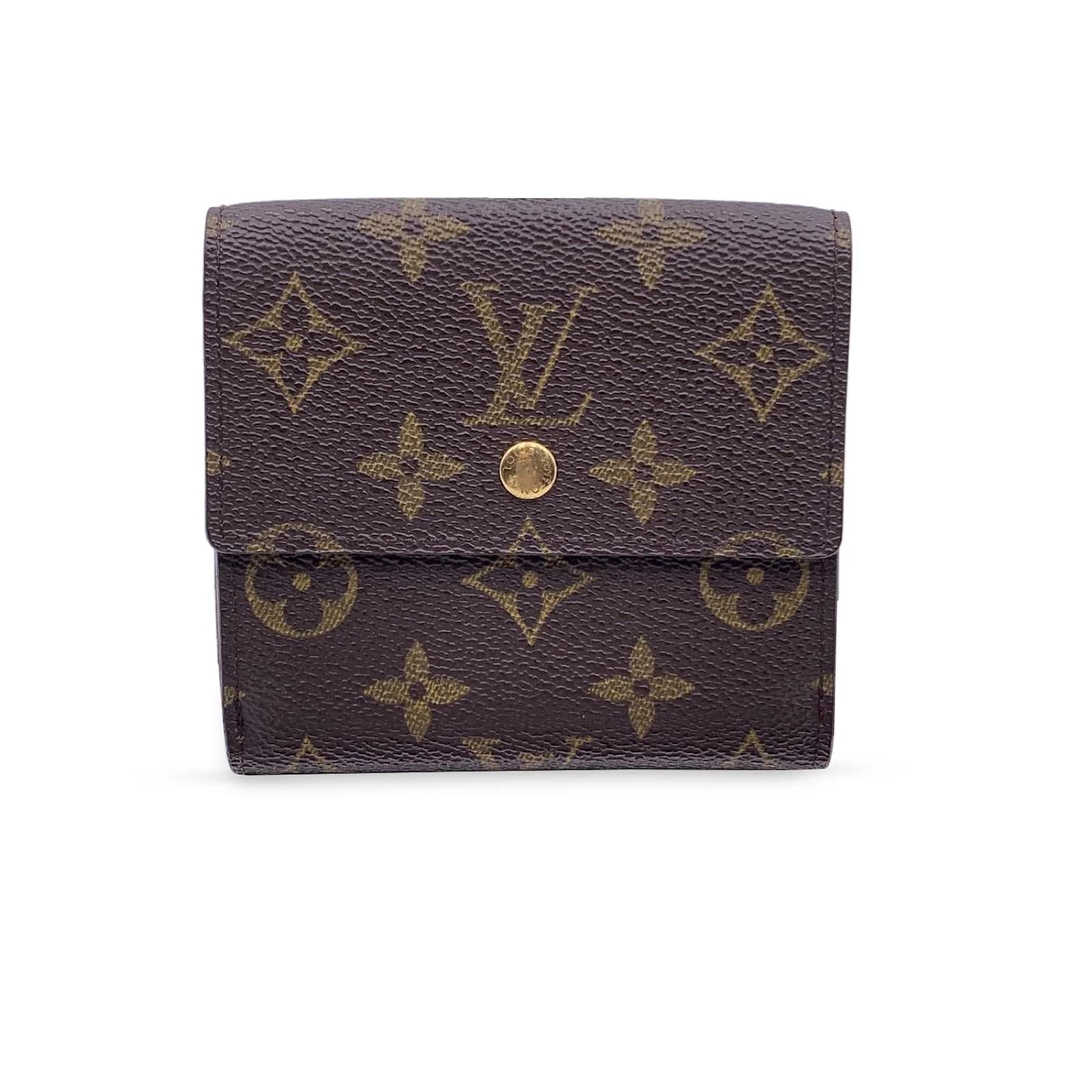 Portefeuille LOUIS VUITTON compact vintage en toile monogram marron