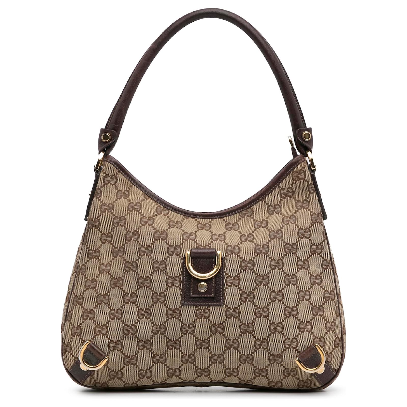 Brown Gucci GG Canvas Abbey D-Ring Handbag