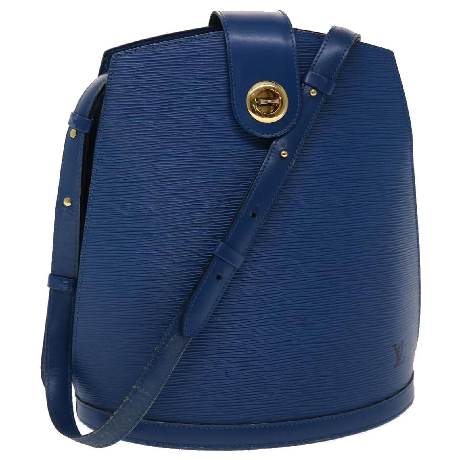 Borsa Louis Vuitton Cluny in pelle Epi blu