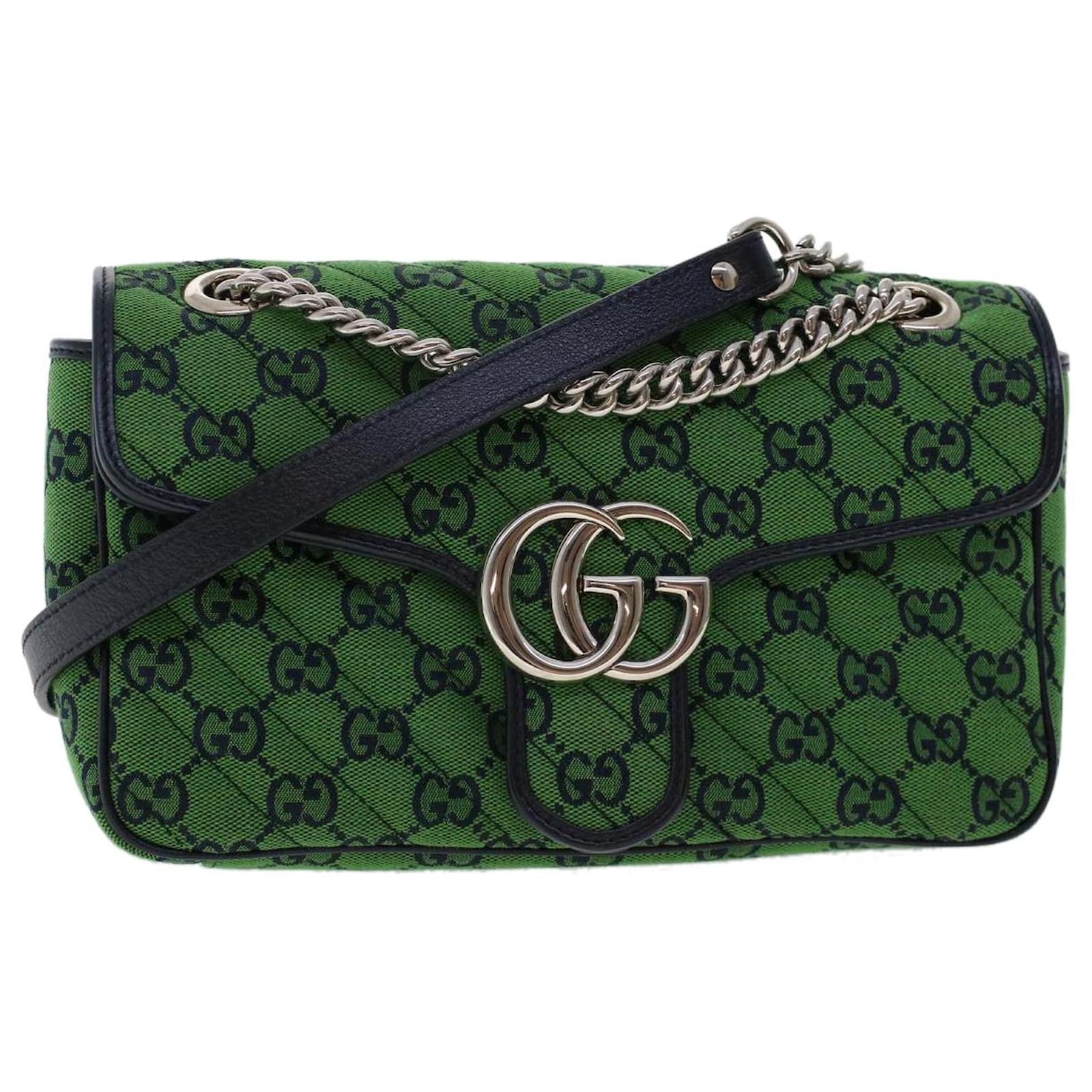 Gucci Small Dionysus Gg Canvas Shoulder Bag - Green
