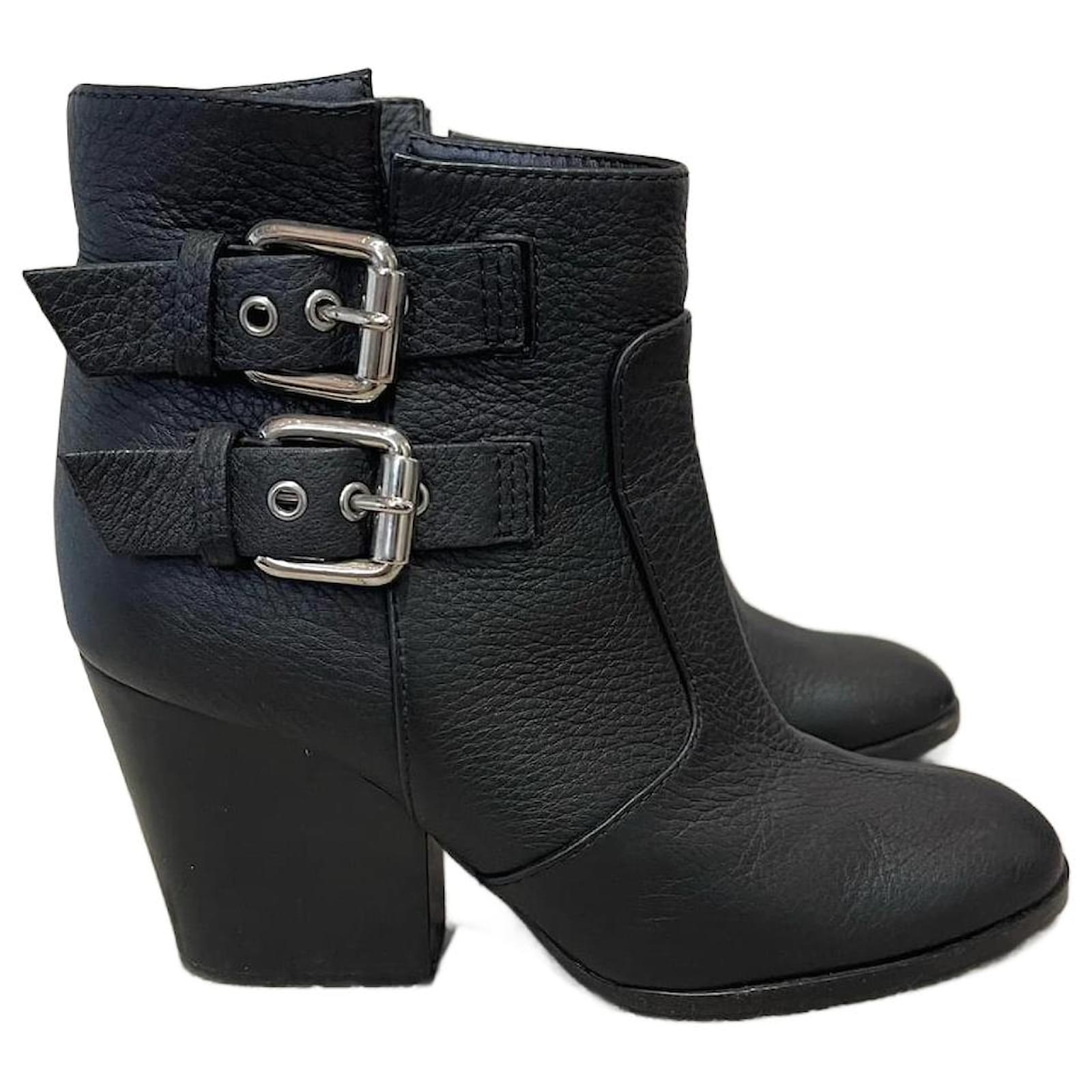 GIUSEPPE ZANOTTI Ankle boots T.EU  leather Black ref
