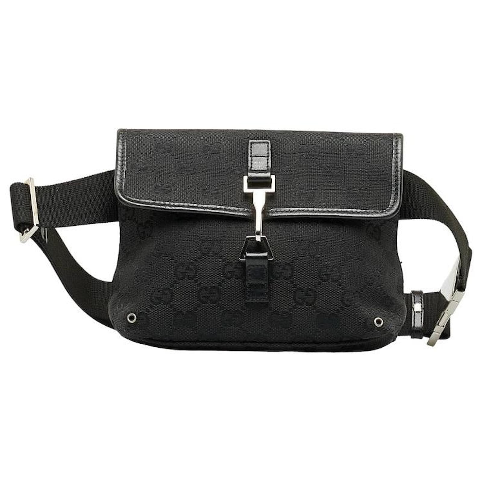 Gucci GG Canvas Belt Bag 92543 Black Cloth ref.999431 - Joli Closet
