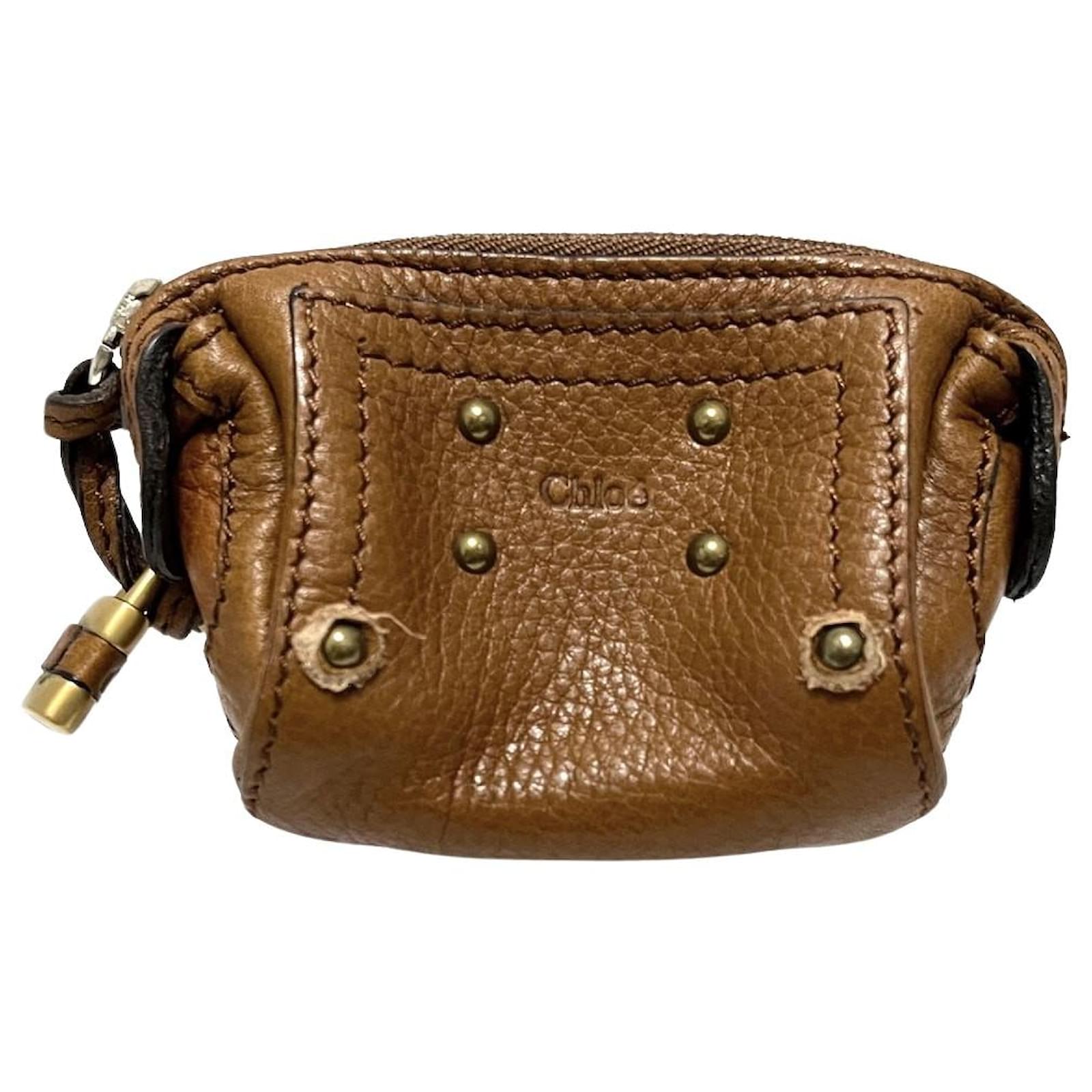 brown leather chloe paddington purses wallets cases