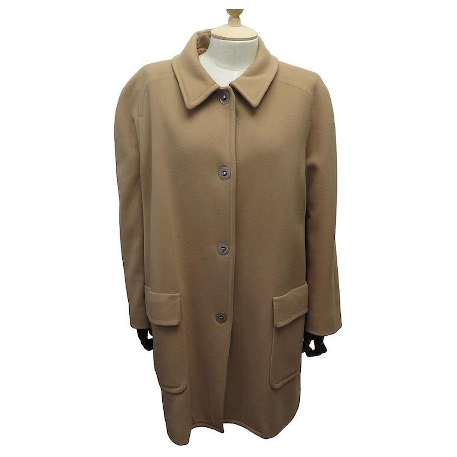 Céline CELINE WOOL ACETATE COAT BY PHOEBE PHILO CAMEL XL 44 WOOL