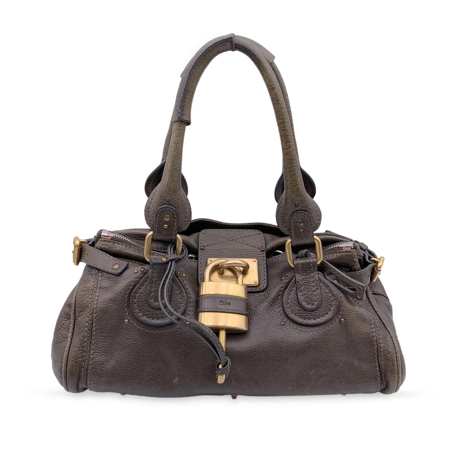 Chloé Military Green Leather Paddington Bag Satchel Handbag ref.1009482 ...