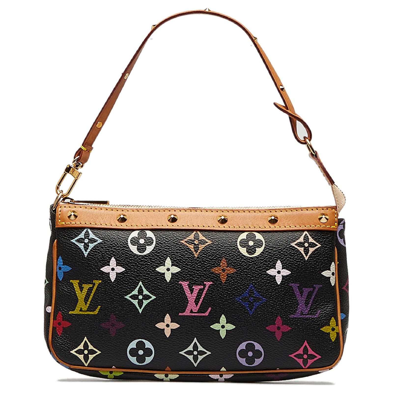 Louis Vuitton Black Monogram Multicolore Pochette Accessoires Multiple  colors Leather Cloth ref.1009545 - Joli Closet