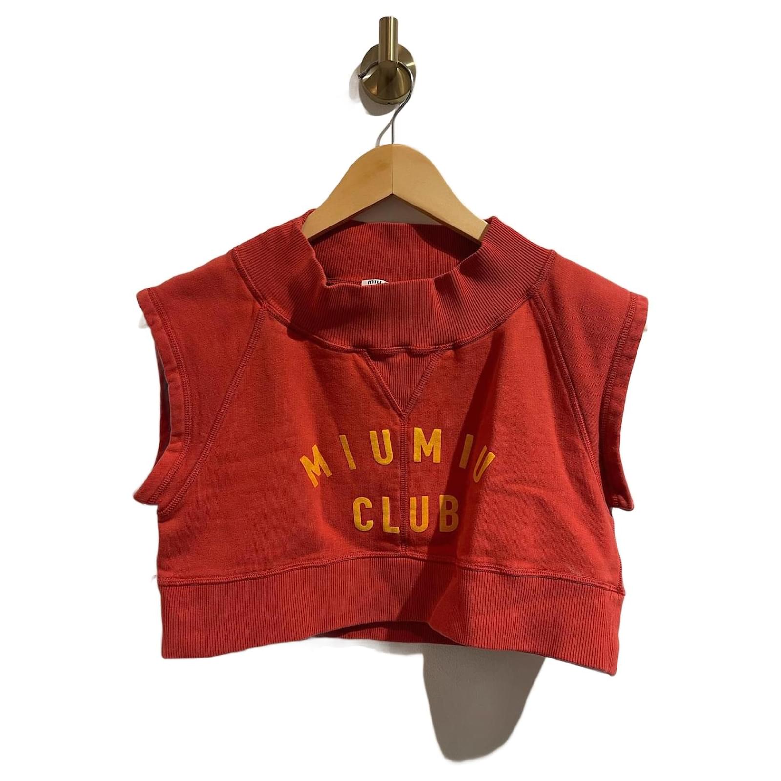 MIU MIU Tops T.International XS Cotton Red ref.1009868 - Joli Closet