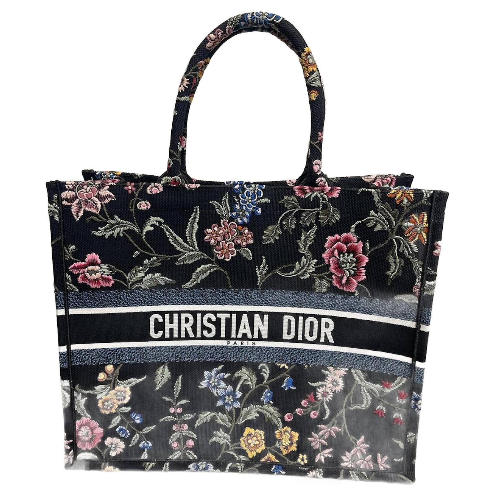 DIOR Handtaschen Stoff Schwarz Leinwand Joli Closet