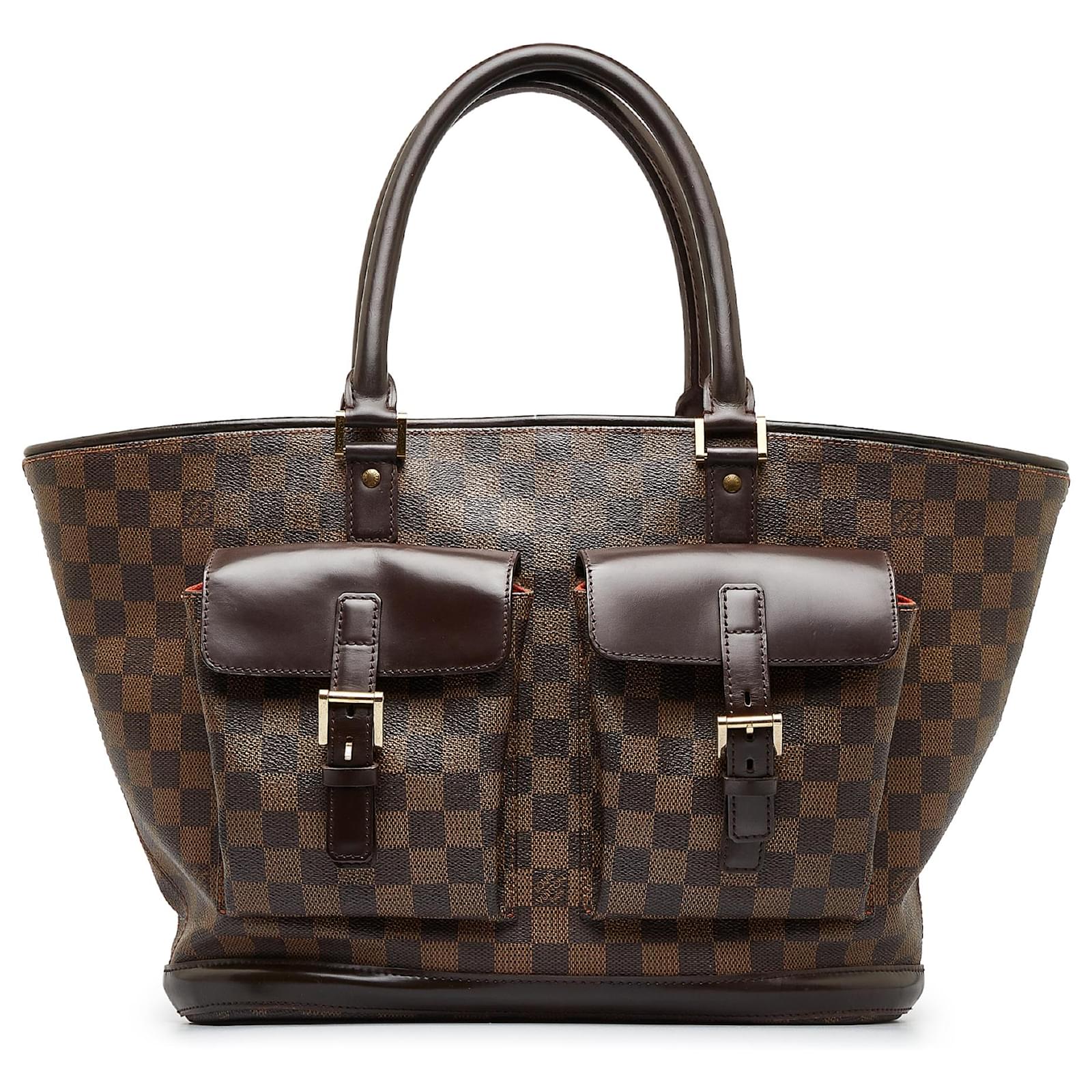 Louis Vuitton Brown Damier Ebene Manosque PM Leather Cloth Pony-style  calfskin ref.971027 - Joli Closet